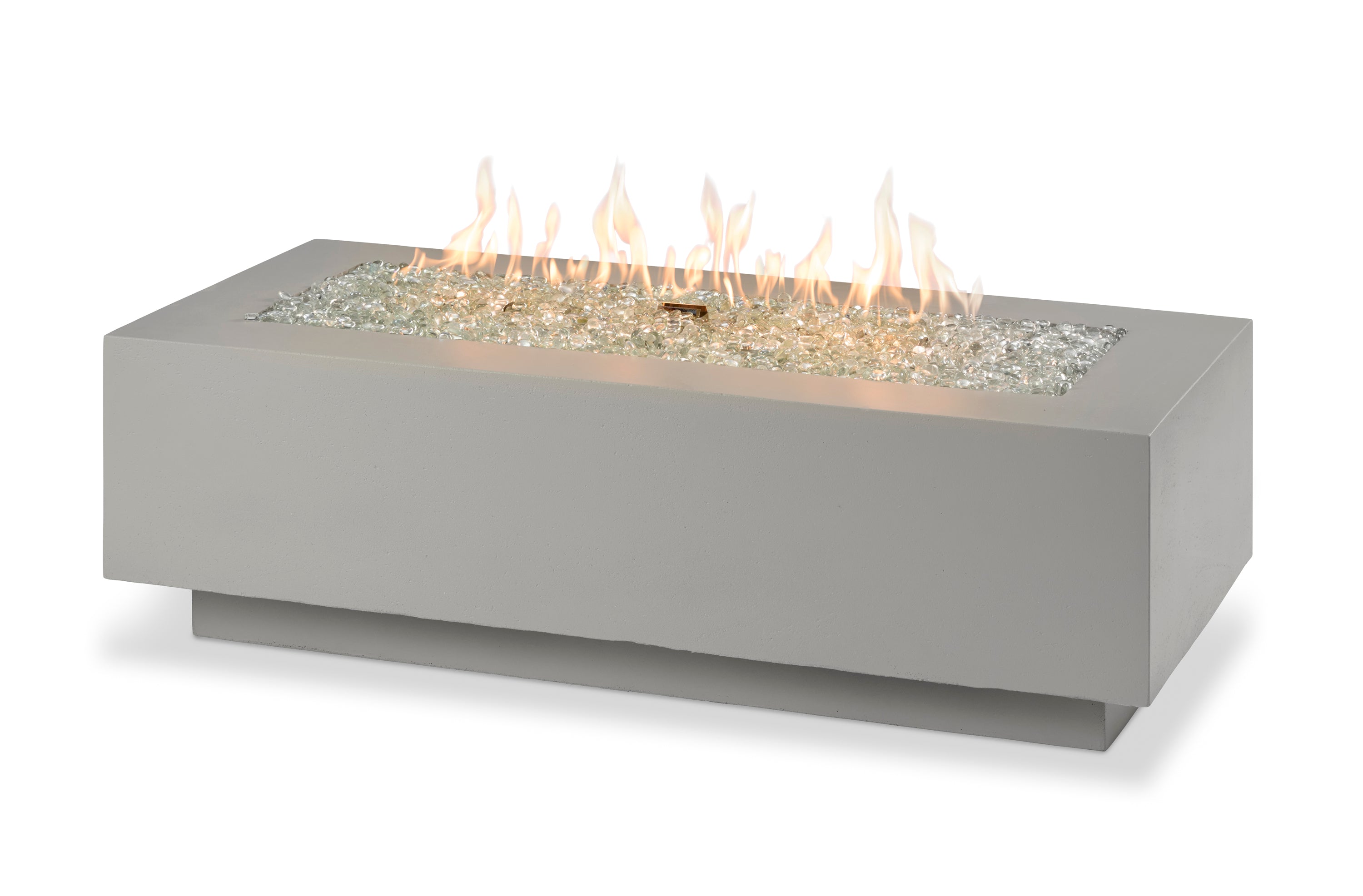 Outdoor GreatRoom Company Cove 54 Inch Natural Grey Linear Gas Fire Pit Table with 42 Inch Crystal Fire Burner - Perfect for Patio, Backyard, and Outdoor Living Spaces