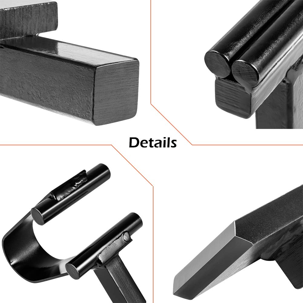 1 Inch Anvil Hardy Tools Set - 3 Piece Blacksmith Forging Kit with Hot Cut, Creasing Stake & Spring Fuller for Metalworking | Perfect for DIY Projects, Knife Making, and Professional Blacksmithing