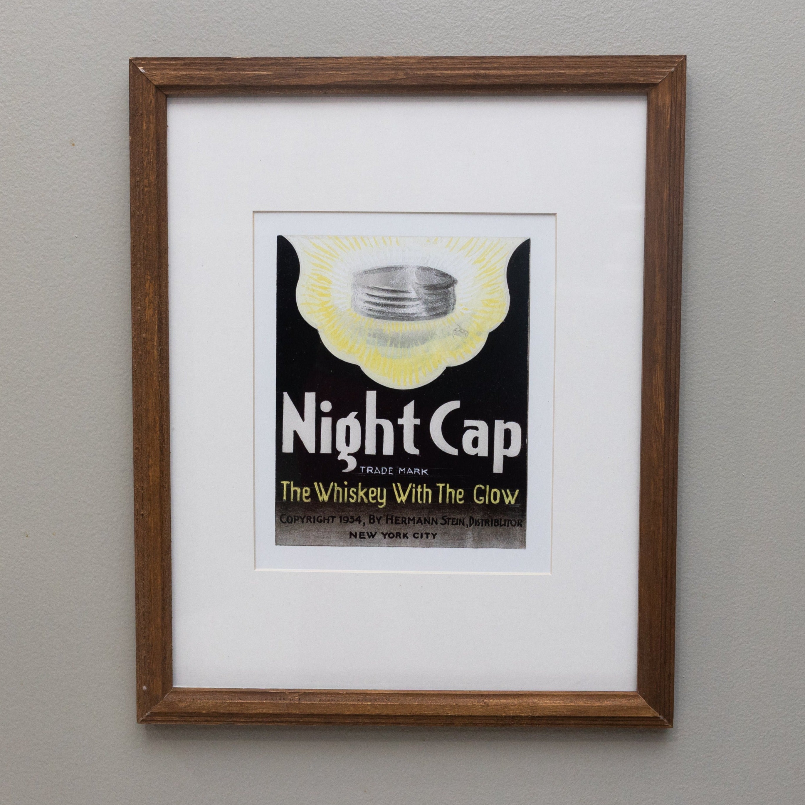 Night Cap Whiskey Matted Print - Elegant Bar Decor for Home & Office - Perfect for Whiskey Lovers & Gifts