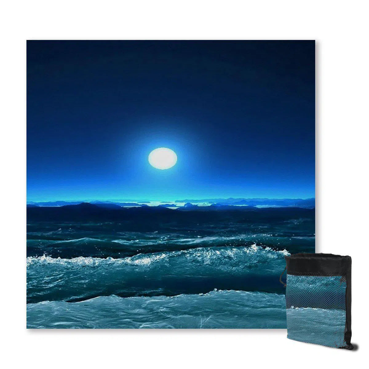 Moonlight Magic Sand Free Beach Towel - Quick Dry, Super Absorbent, Lightweight & Compact for Travel, Pool, Yoga, Picnics and Outdoor Activities