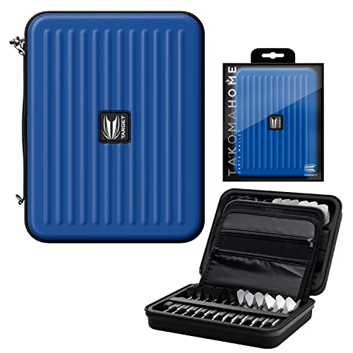 Target Darts Takoma Home Darts Wallet - Blue Leather Dart Accessories Case for Steel Tip & Soft Tip Darts | Perfect for Home, Bar & Game Room Use
