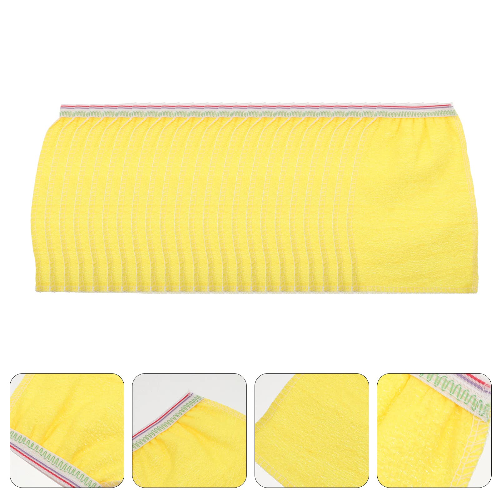EXCEART 25Pcs Exfoliating Bath Scrubbers - Premium Exfoliating Washcloths for Shower & Spa, Body Scrub Mitts for Dead Skin Removal & Smooth Skin (Yellow) - Perfect for Home Spa Days, Gift Sets & Self-Care Routines