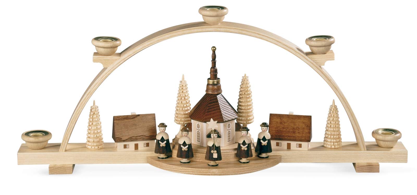 Handcrafted Candle Arch with Carolers - 19 Inch Christmas Decor for Tabletop, Mantel, or Holiday Centerpiece - Perfect for Holiday Home Decor & Gift Giving