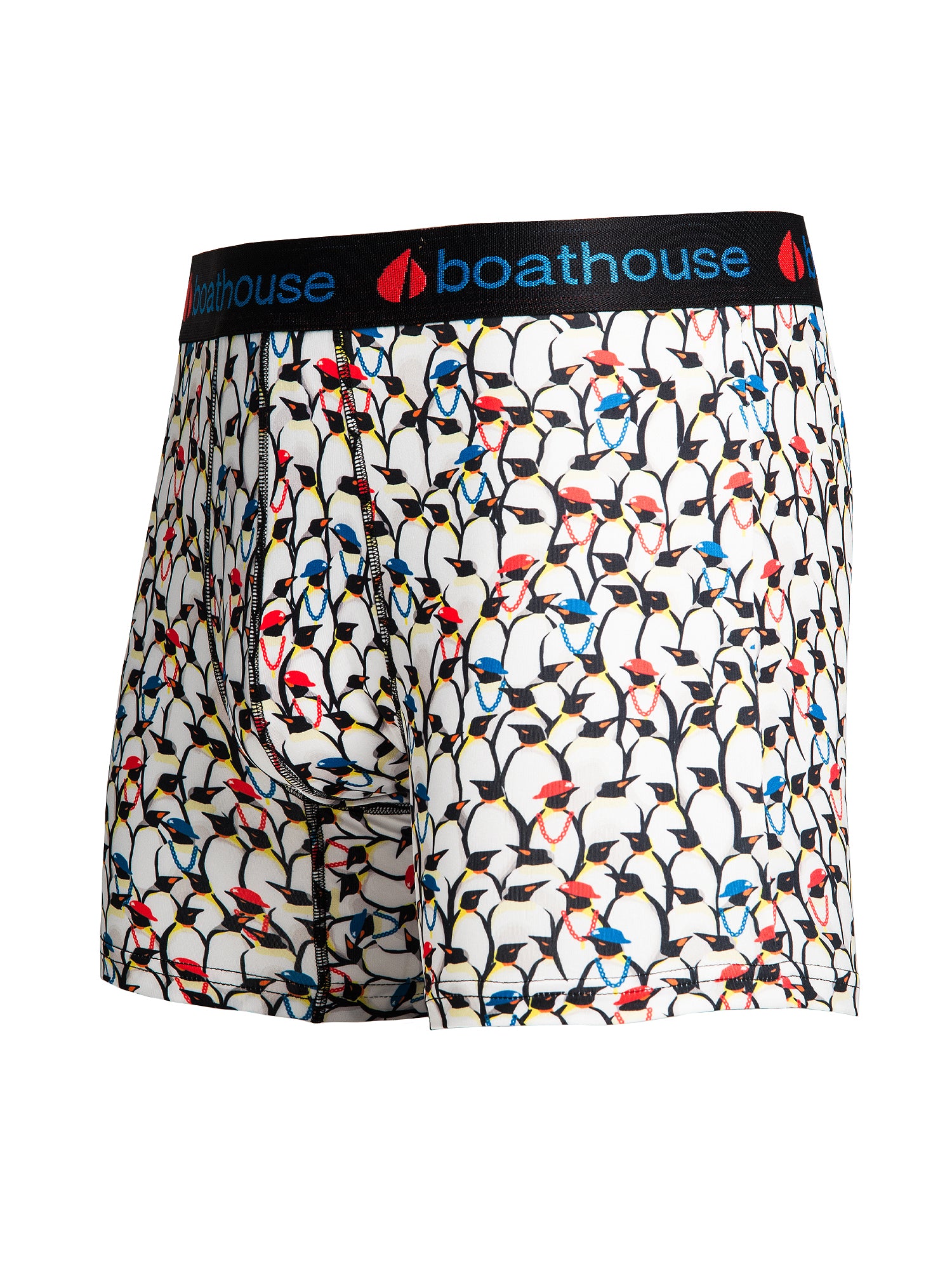 Men's Comfortable Boxer Briefs with Penguin Print - Soft Cotton Underwear for Everyday Wear, Gym & Lounge