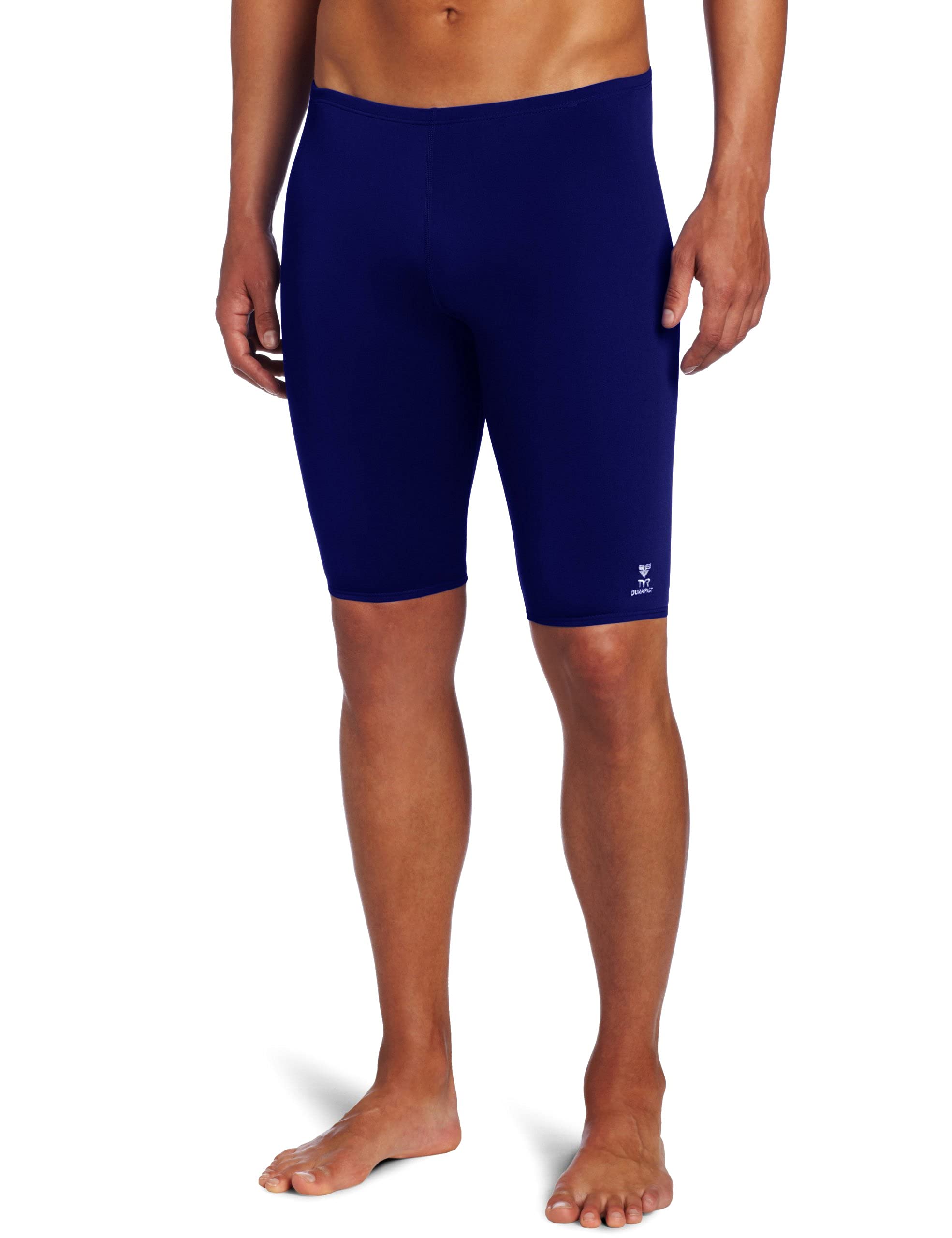 Durafast One Boys' Swim Jammer - Quick Dry, UPF 50+ Sun Protection, Comfort Fit for Competitive Swimming & Water Sports - Navy Blue, Size 22