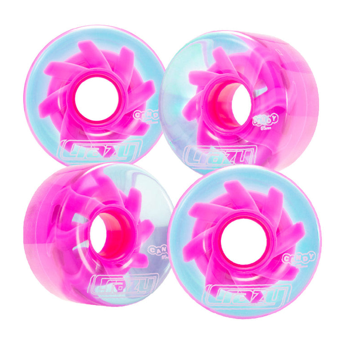 Crazy Wheel 65mm 78a Skateboard Wheels 4-Pack - High Performance Wheels for Cruising, Street Skating & Longboard Riding