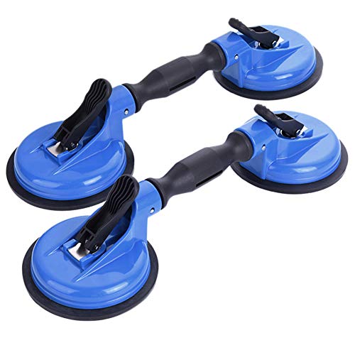 IMT Heavy Duty Glass Suction Cup 2 Pack - 260lb Vacuum Lift Plate with Adjustable Handle for Auto Windshield Installation, Tile & Mirror Moving - Perfect for Glass Workers, Auto Repair & Home Renovation Projects