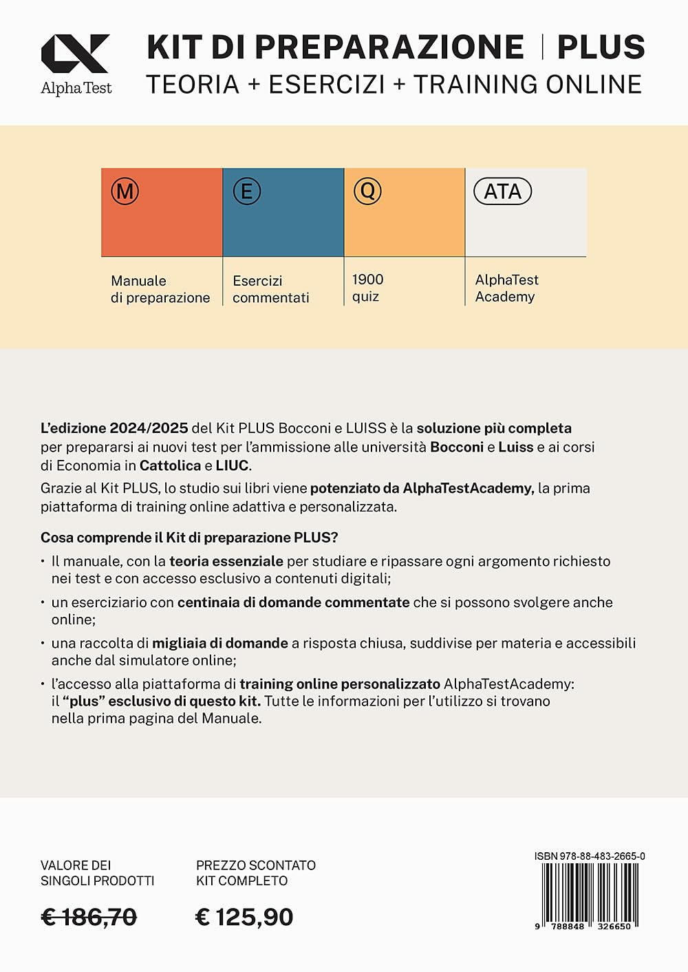 Alpha Test Plus Bocconi and Luiss - Complete Preparation Kit for University Entrance Exams | Study Guide for Competitive Tests and Academic Success