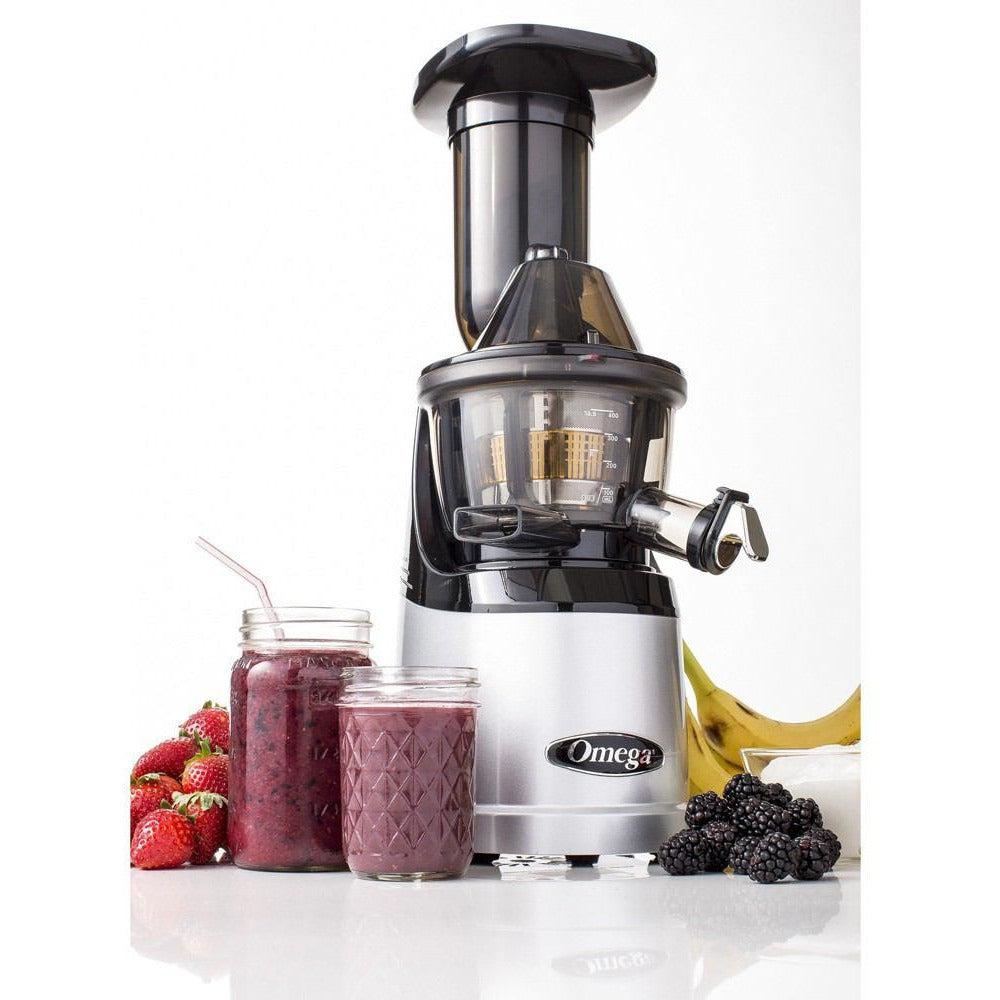 Omega Mega Mouth MMV700S Vertical Masticating Juicer - Slow Cold Press Juicer for Fruits & Vegetables - Perfect for Healthy Juicing at Home, Gym & Office
