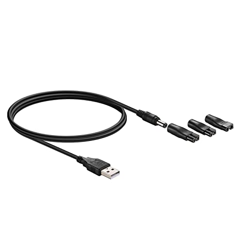 Original Meridian Replacement USB Charger Cord - Compatible with Meridian Hair Clippers & Trimmers | Fast Charging Power Cable for Home & Salon Use