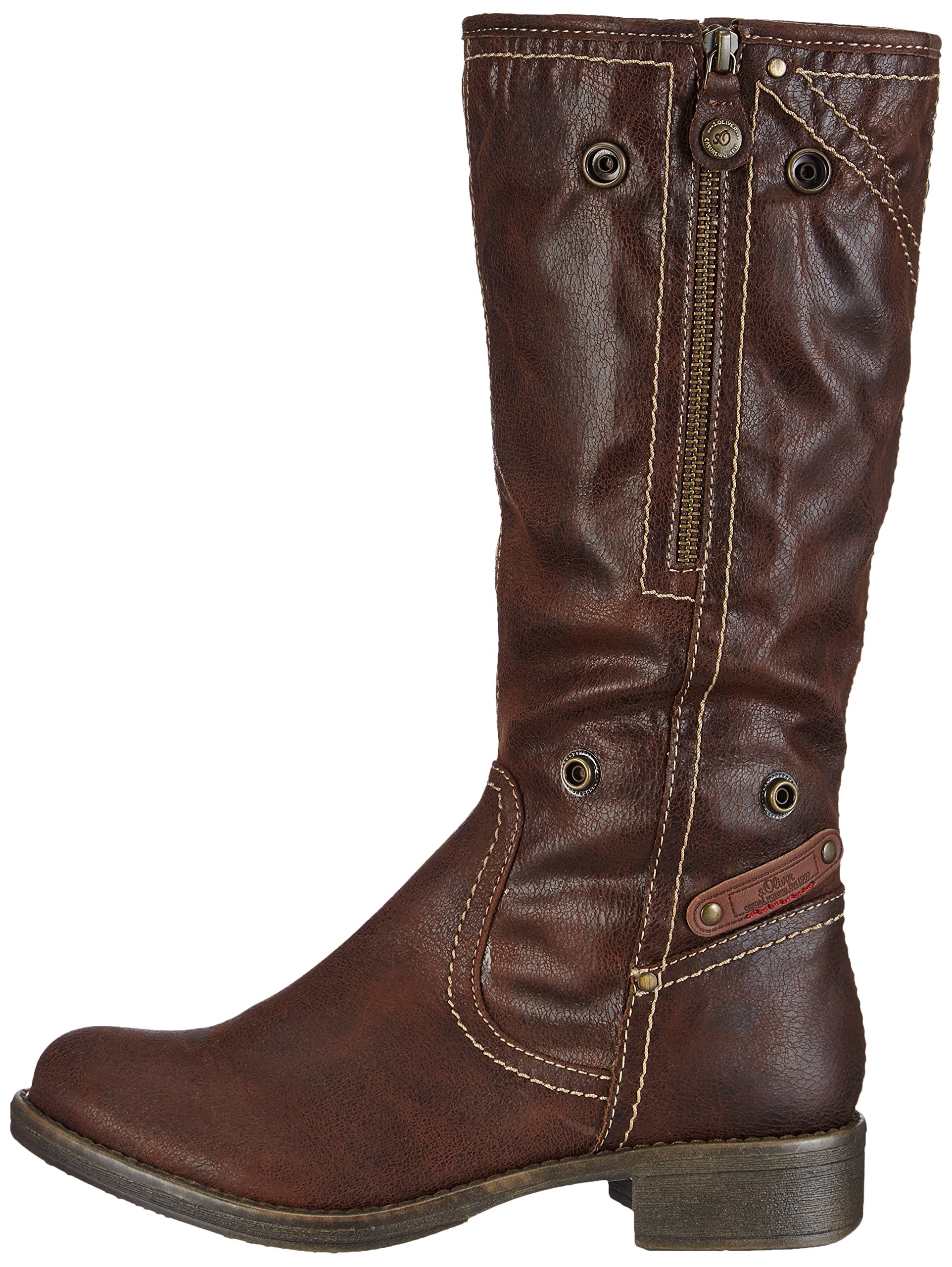 s.Oliver Women's Ankle Boots - Comfortable Winter Shoes for Women, Fashionable Leather Booties with Low Heel (Perfect for Office, Casual Outfits & Date Nights)