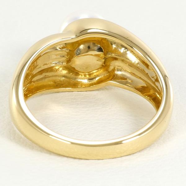 18K Yellow Gold Akoya Pearl Ring for Women - Elegant Japanese Cultured Pearl Jewelry - Perfect for Weddings, Anniversaries & Special Occasions