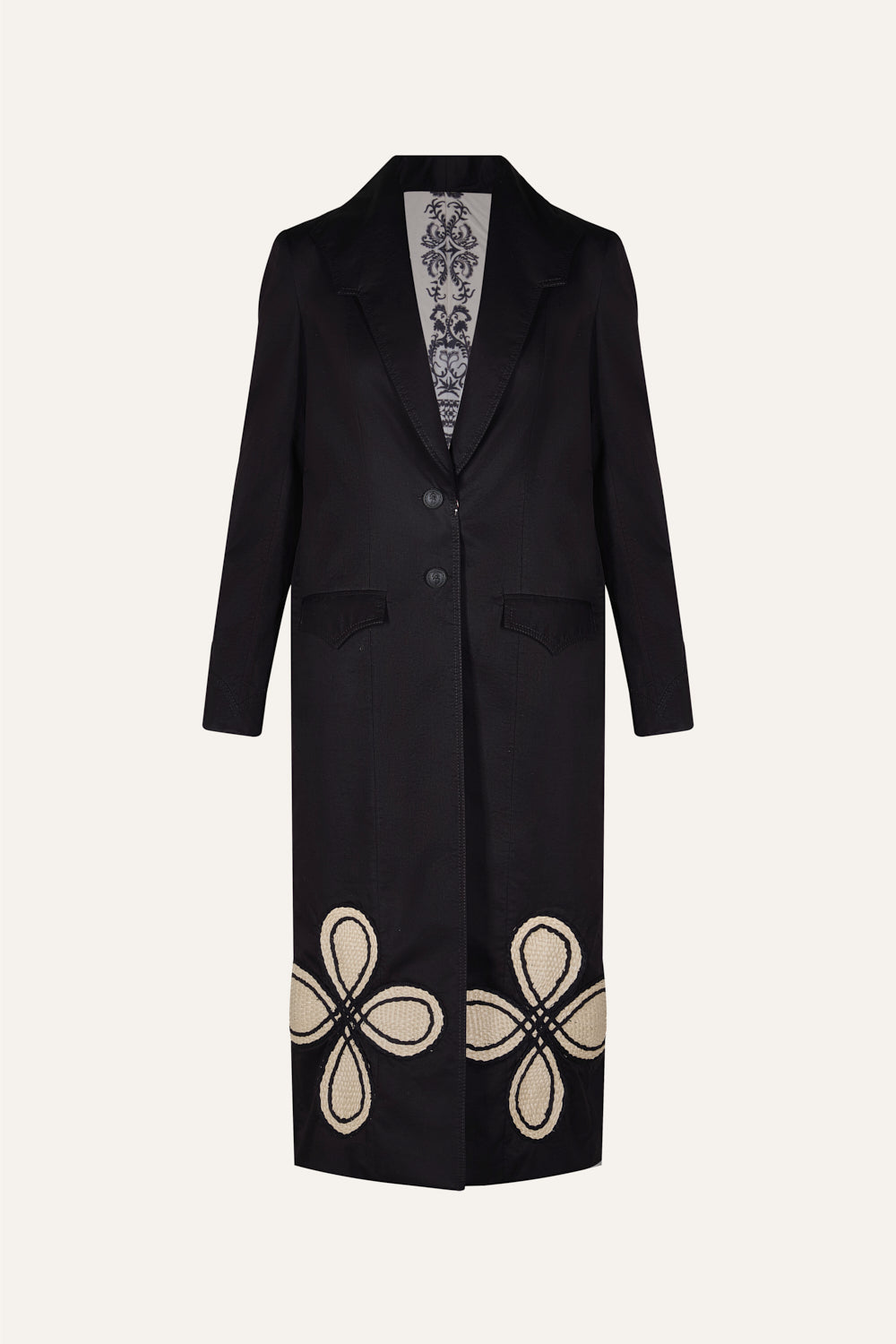 Stylish Iconography Trench Coat for Women - Waterproof Long Coat with Belt - Perfect for Fall, Winter & Business Occasions