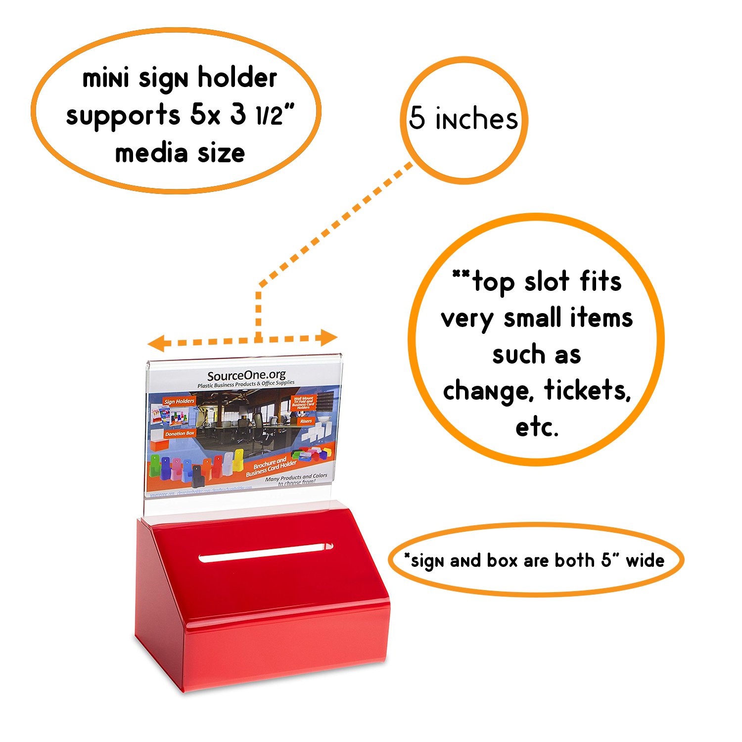 Durable Acrylic Donation Box with Lock & Sign Holder - Secure Ballot Box for Voting, Fundraising, Events & Charity Collections