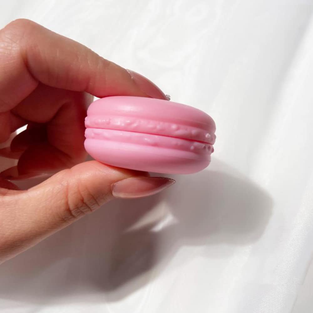 SpiderJuice 2-Pack 10g Cute Macaron-Shaped Refillable Empty Lip Balm Containers - Colorful Plastic Cosmetic Jars for DIY Lip Care, Travel & Gift Giving