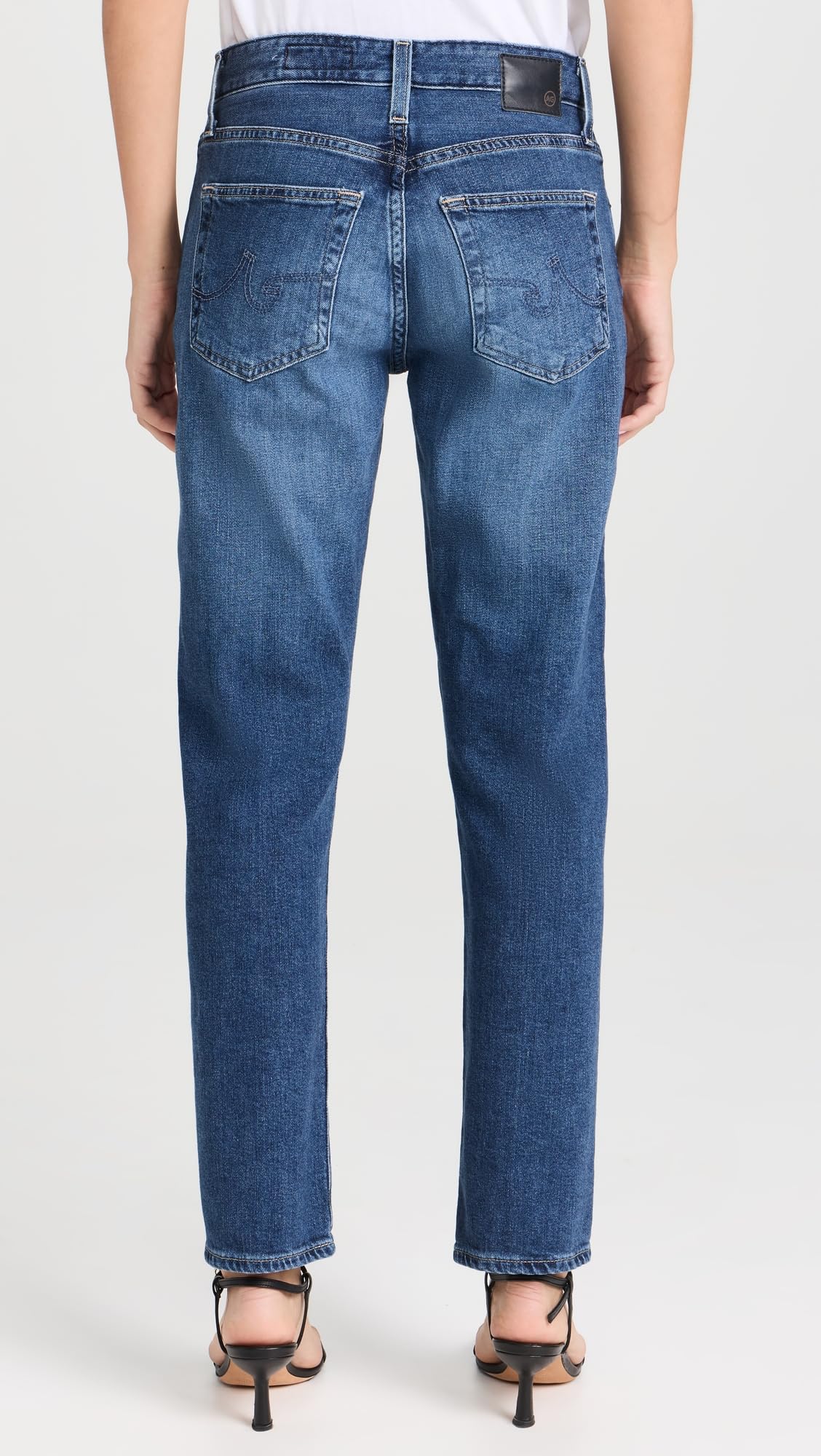 AG Adriano Goldschmied Women's Ex-Boyfriend Jeans - High Waist Distressed Denim Pants for Casual Wear & Everyday Outfits