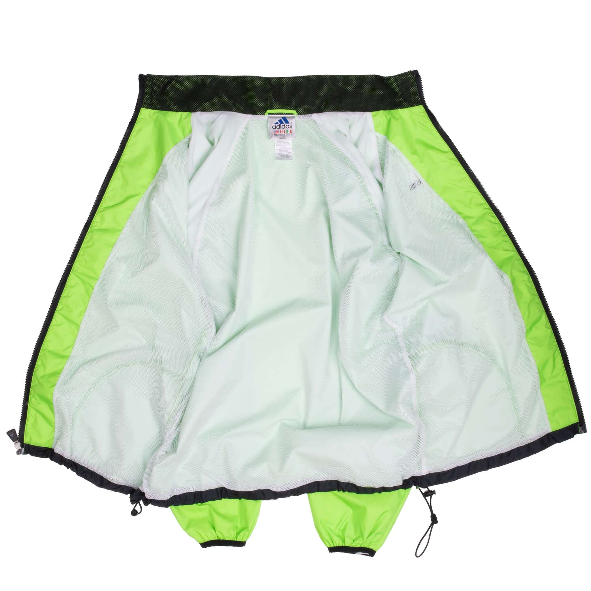 Vintage Adidas Neon Green Windbreaker Jacket 1990s Large - Retro 90s Running & Streetwear Style for Men & Women - Perfect for Jogging, Gym & Casual Outfits