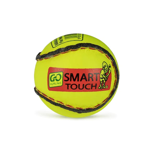Karakal Smart Touch Sliotar - Fluorescent Yellow with Black Rim - Premium Hurling & Camogie Training Ball for Indoor/Outdoor Sports Practice