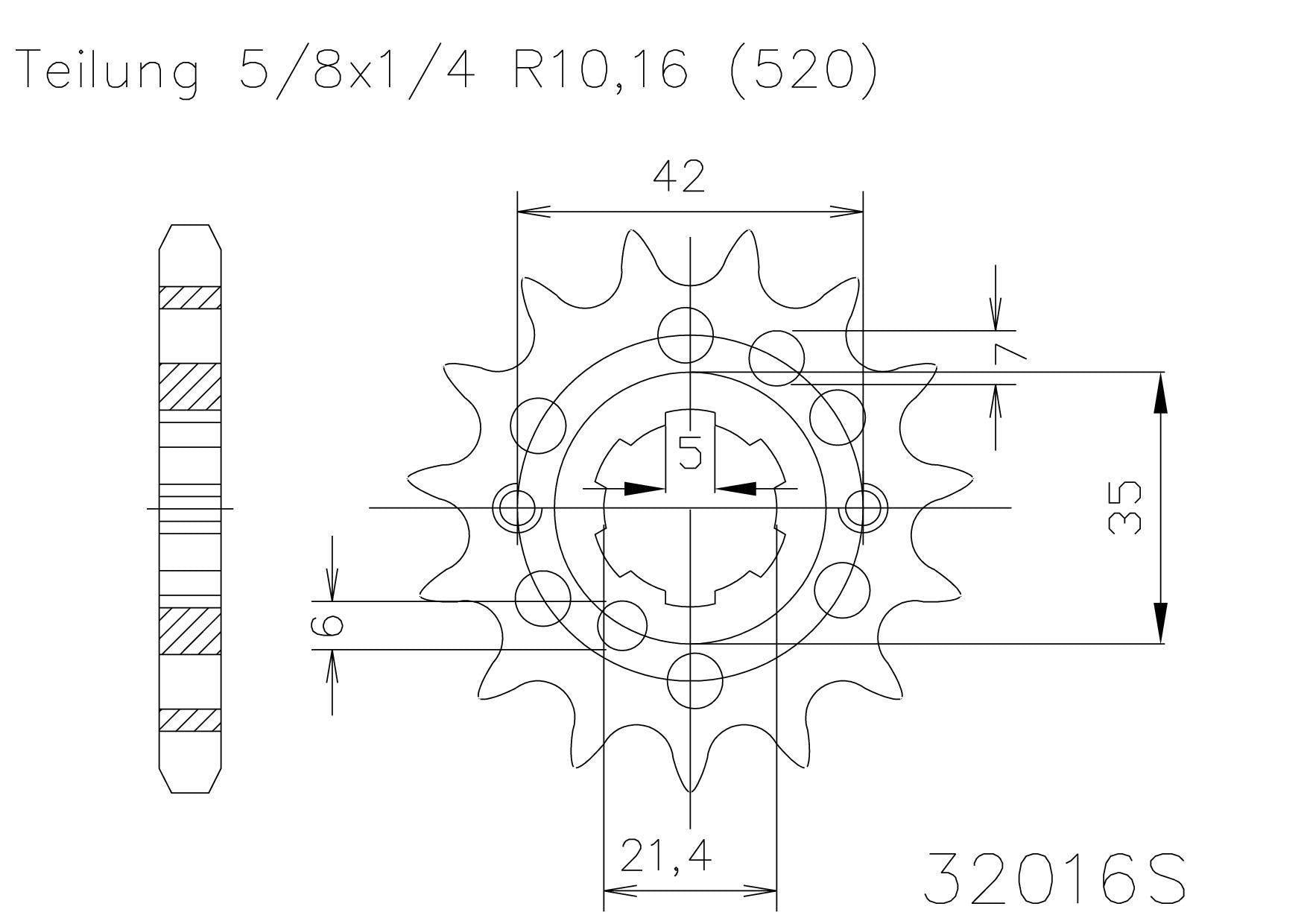 Sprocket Front Moto Master KX450F 06-20 KLX450R 08-20 14T - High-Performance Motorcycle Front Sprocket for Off-Road & Motocross Racing