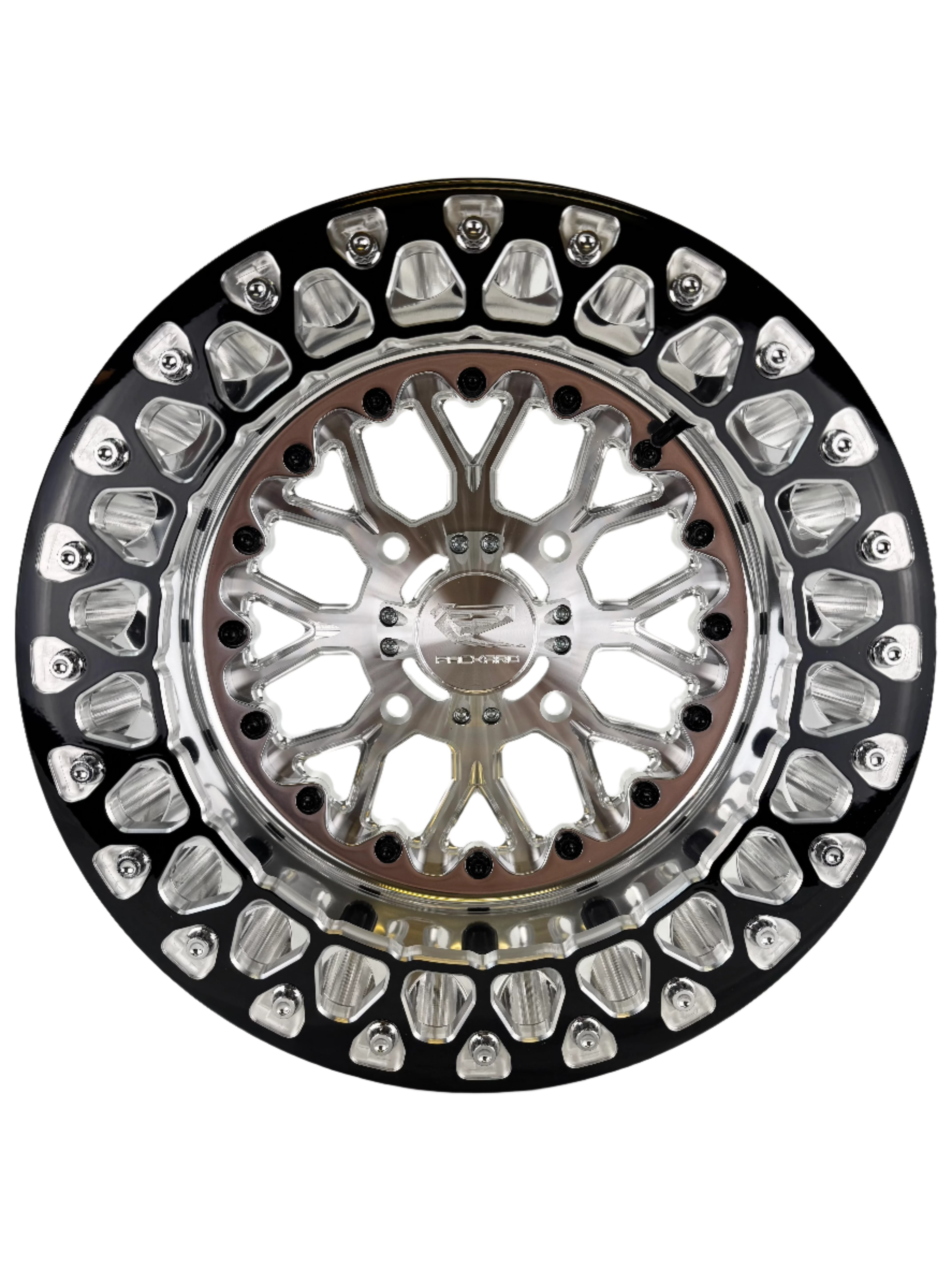 Wishbone FF Forged Polished Beadlock Wheels - Silver | Off-Road & Racing Performance | Perfect for Jeep, Truck & SUV Customization