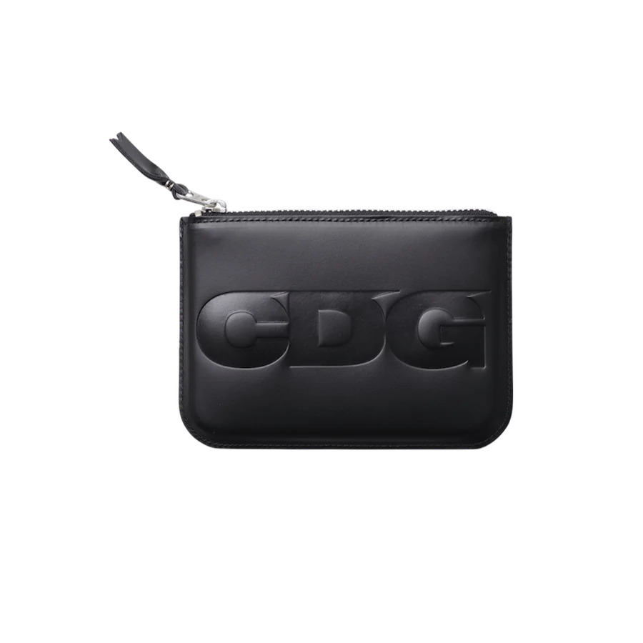 COMME DES GARCONS CDG Embossed Logo Wallet - Stylish Leather Card Holder for Men & Women - Perfect for Everyday Use, Travel & Gifts