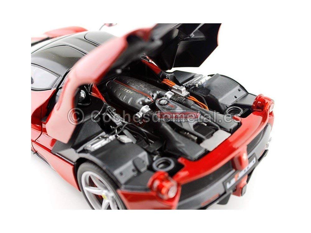 1:18 Scale Ferrari LaFerrari Diecast Model Car - Hot Wheels Elite Collection (Red) - Premium Collectible for Display, Racing Enthusiasts & Gift Giving