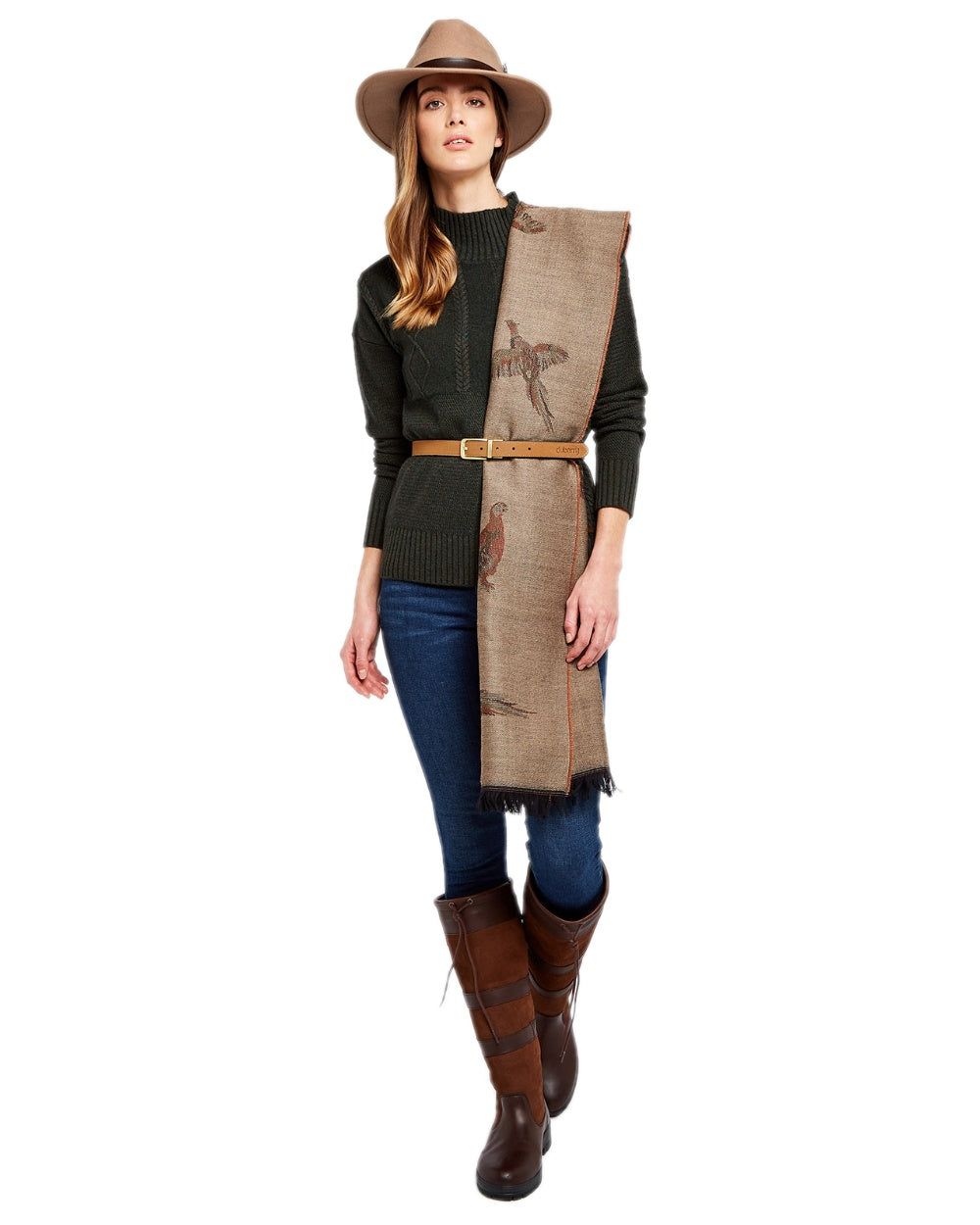 Dubarry Birchdale Wool Stole - Soft Warm Winter Shawl Wrap for Women - Perfect for Outdoor Activities, Travel & Office Wear