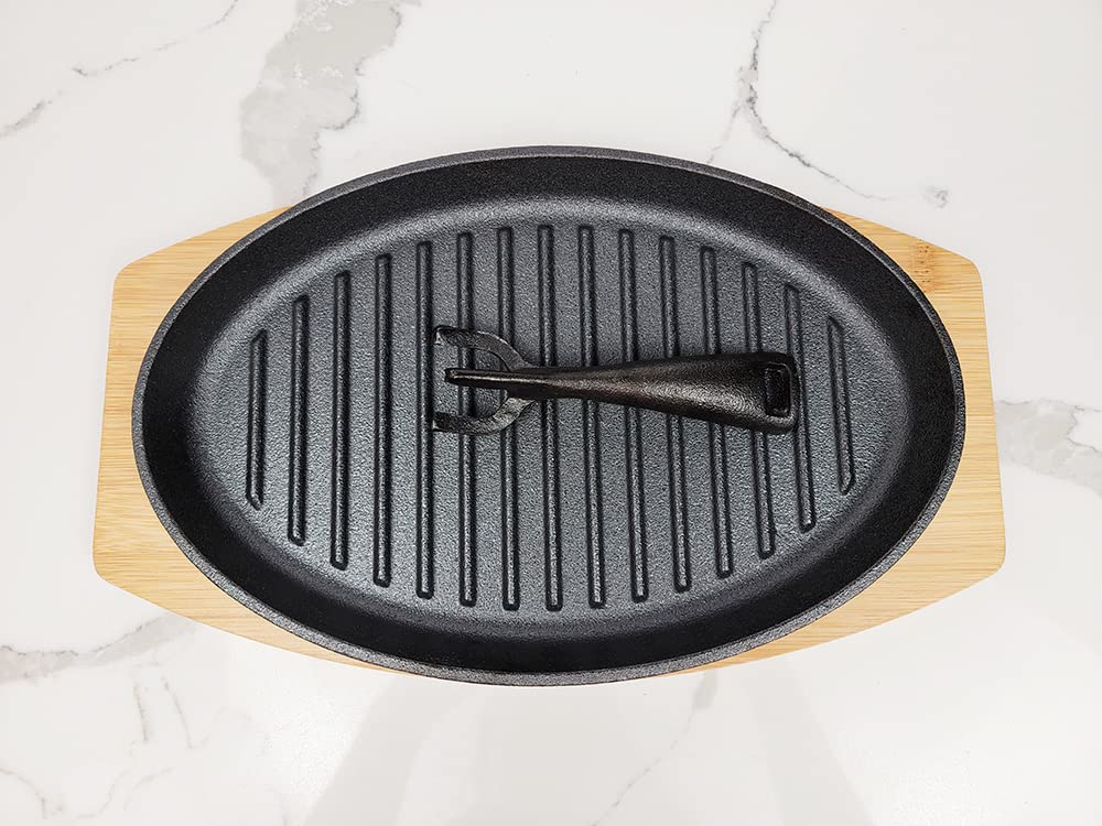 HAWOK Pre-Seasoned Cast Iron Grill Pan 11
