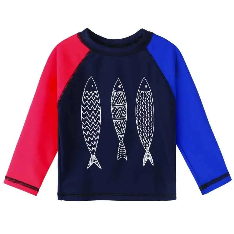 Adorable Long Sleeve Cartoon Swimwear for Toddlers - UPF 50+ Sun Protection Baby Bathing Suit | Perfect for Beach, Pool & Summer Water Play