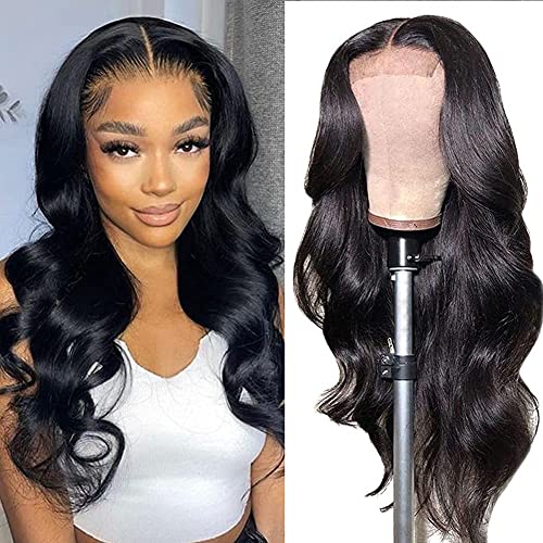 4x4 Lace Front Wigs 12inch Body Wave Human Hair Lace Closure Wig 150 Density 9A Brazilian Virgin Hair for Black Women - Perfect for Daily Wear, Parties & Special Occasions