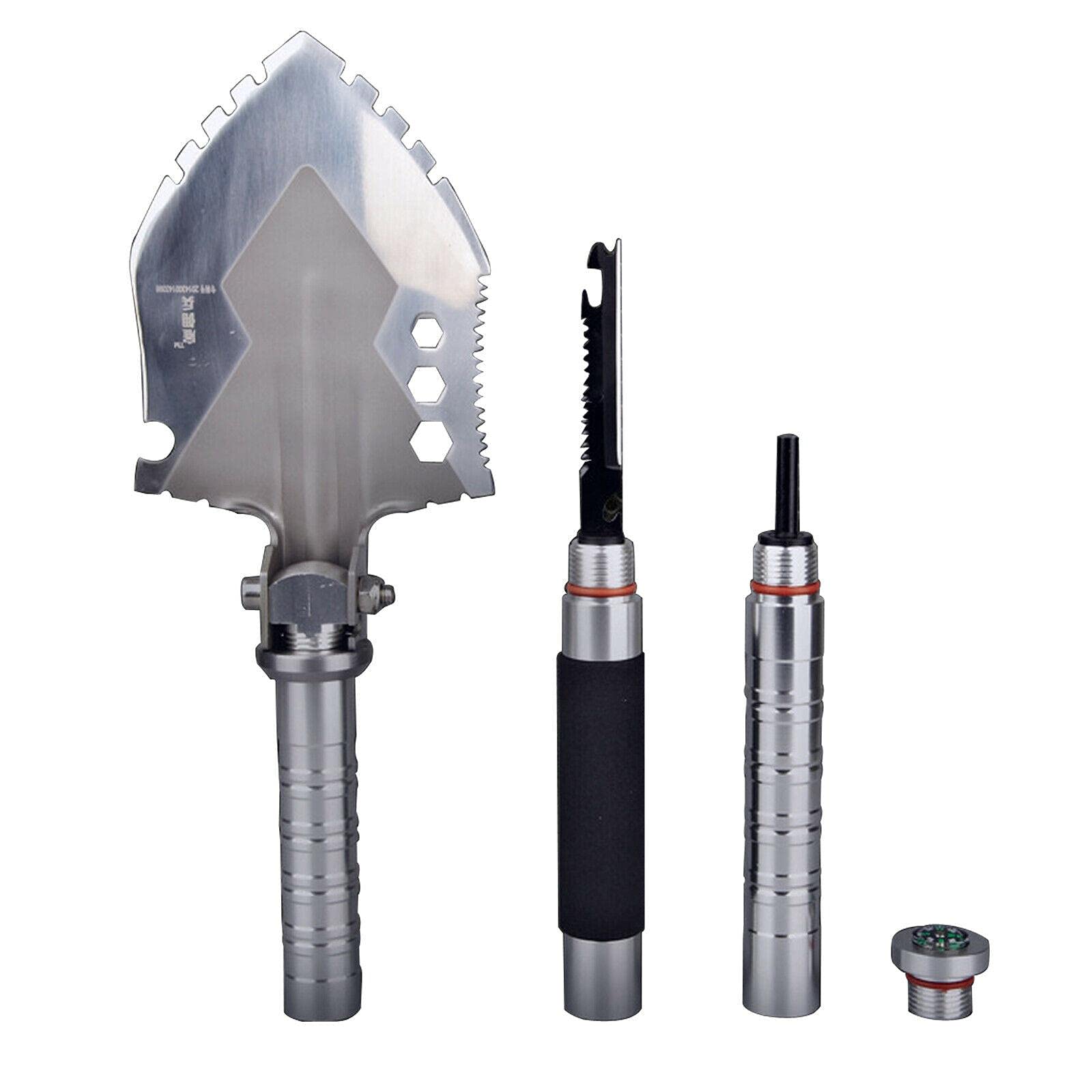 StateOJ Multifunctional Folding Shovel - Lightweight Outdoor Survival Shovel for Camping, Hiking, Emergency & Car Survival Kit - Perfect for Digging, Gardening, Snow Removal & Outdoor Cooking