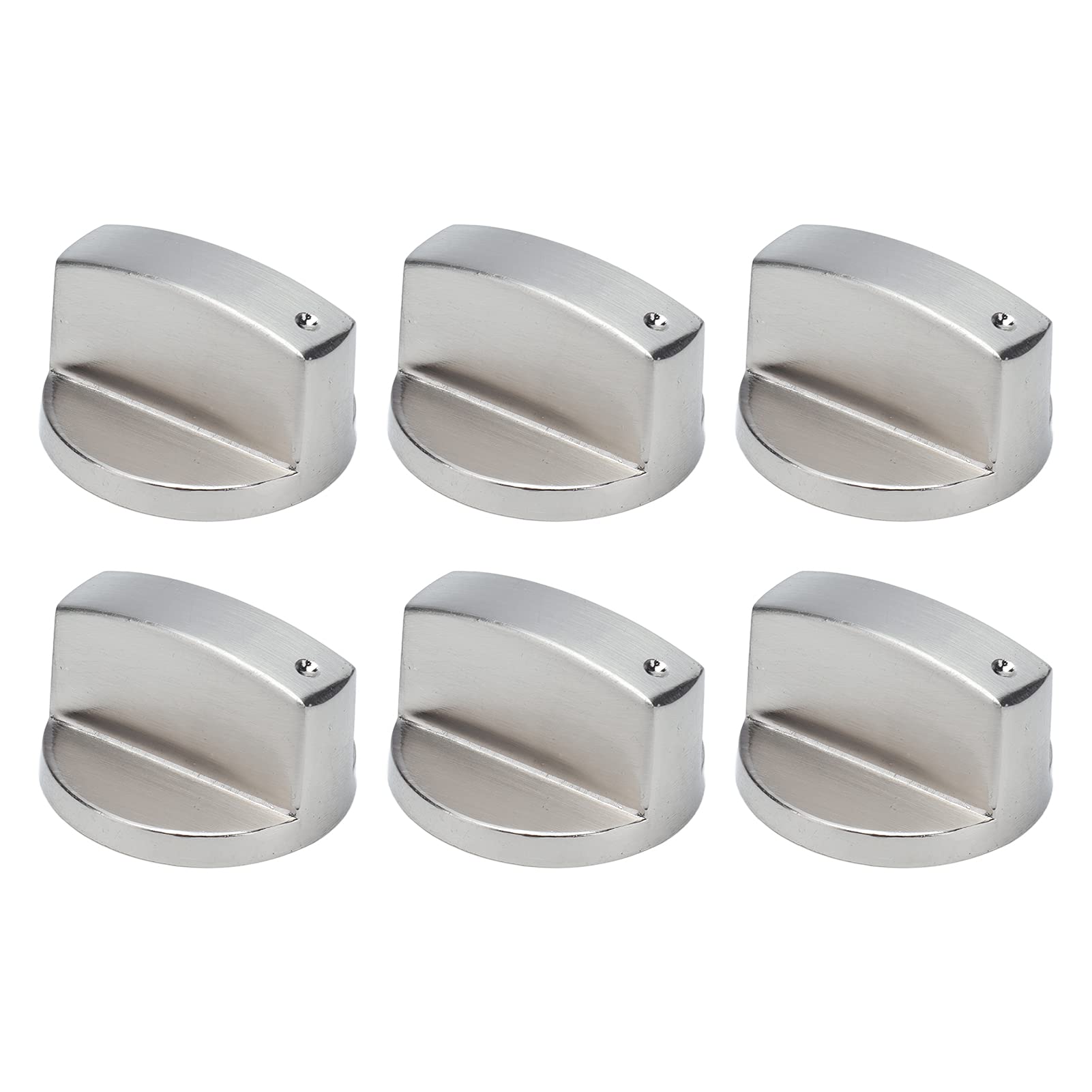 Zerodis 6Pcs 8mm Zinc Alloy Stove Control Knobs - Replacement Gas Range Knobs for Kitchen Stoves & Microwaves (0° Switch) - Perfect for Gas Stove, Oven & Appliance Repair