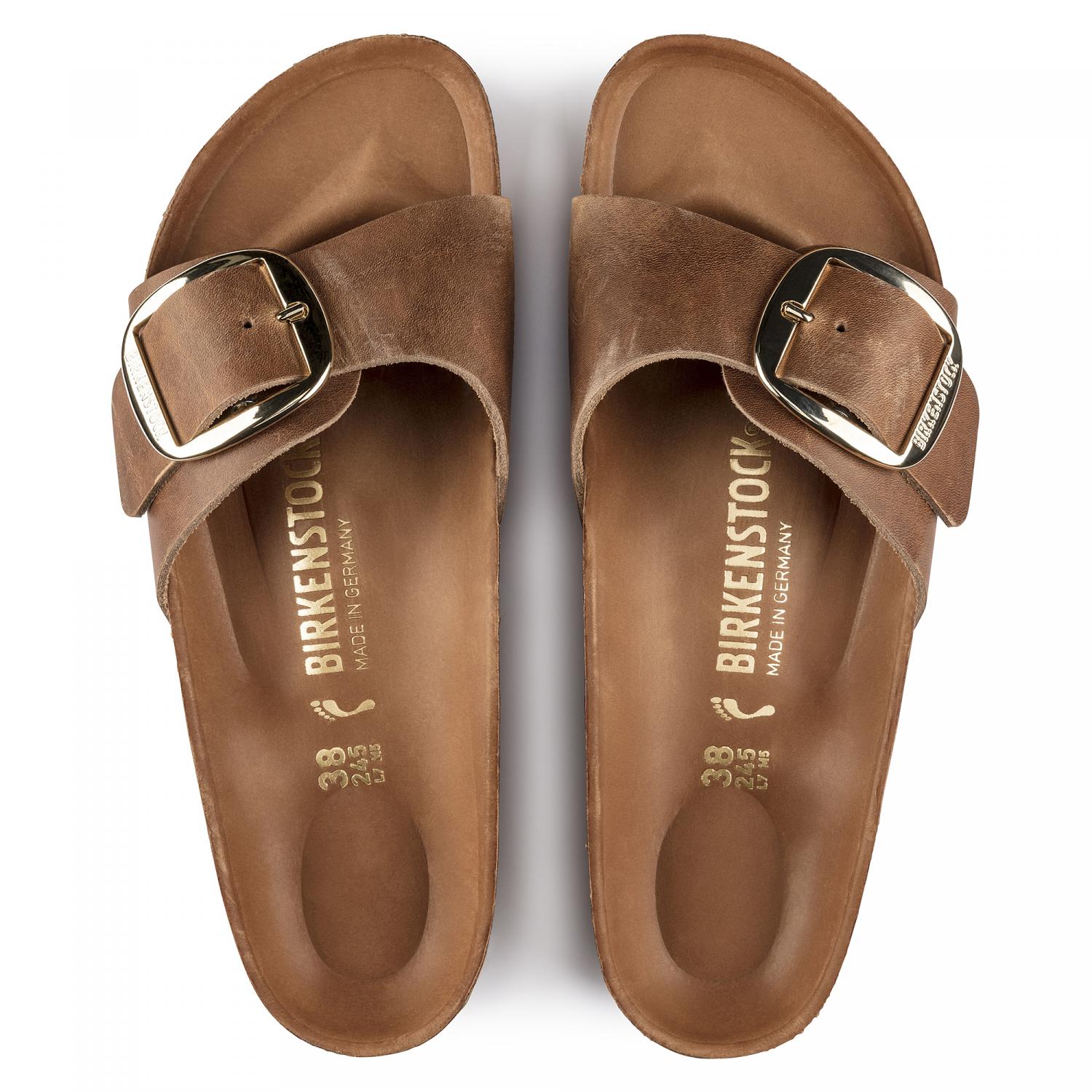 Madrid Big Buckle Sandals for Women - Comfortable Summer Slide Sandals with Adjustable Buckle | Perfect for Beach, Vacation & Casual Outfits