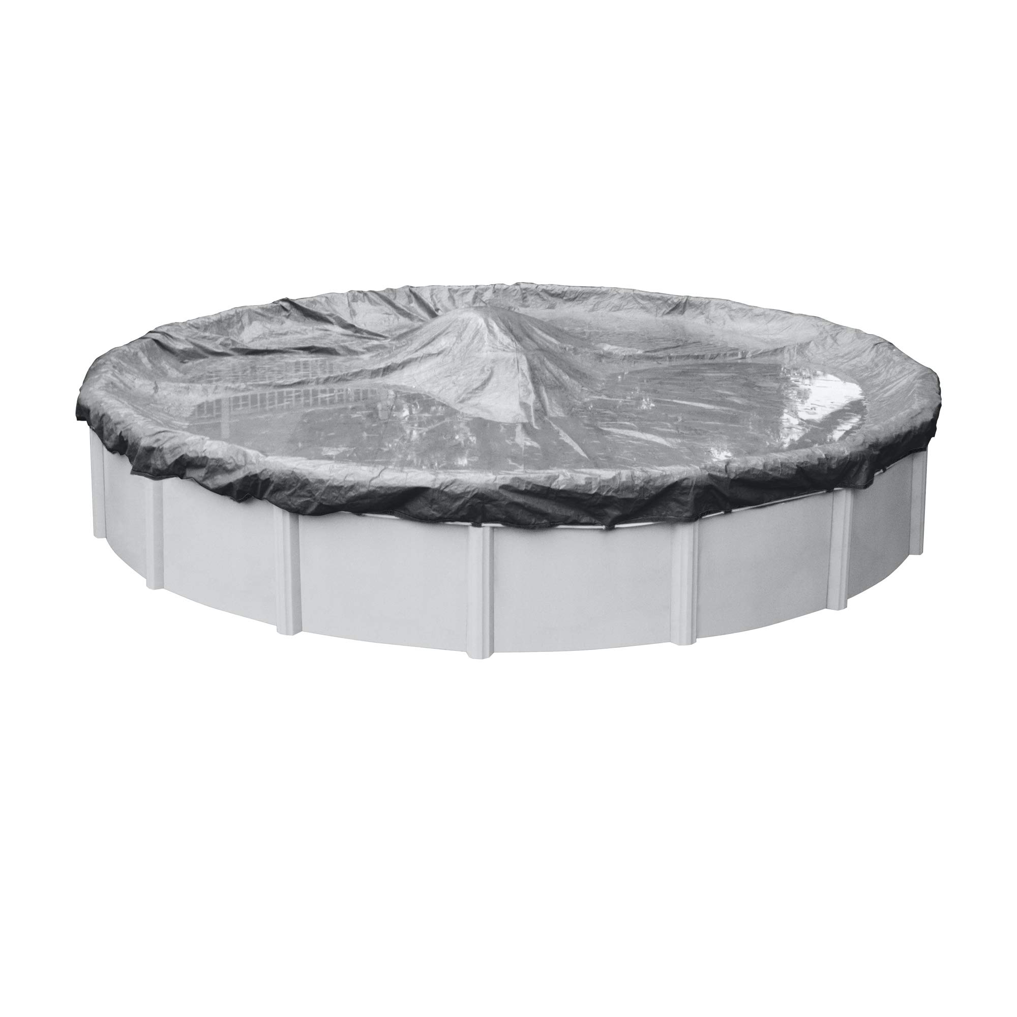 Robelle 3328-4 28-Foot Round Above Ground Winter Pool Cover - Heavy Duty Platinum Protection for Swimming Pools | Perfect for Winterizing and Protecting Your Pool from Debris, Snow, and Ice