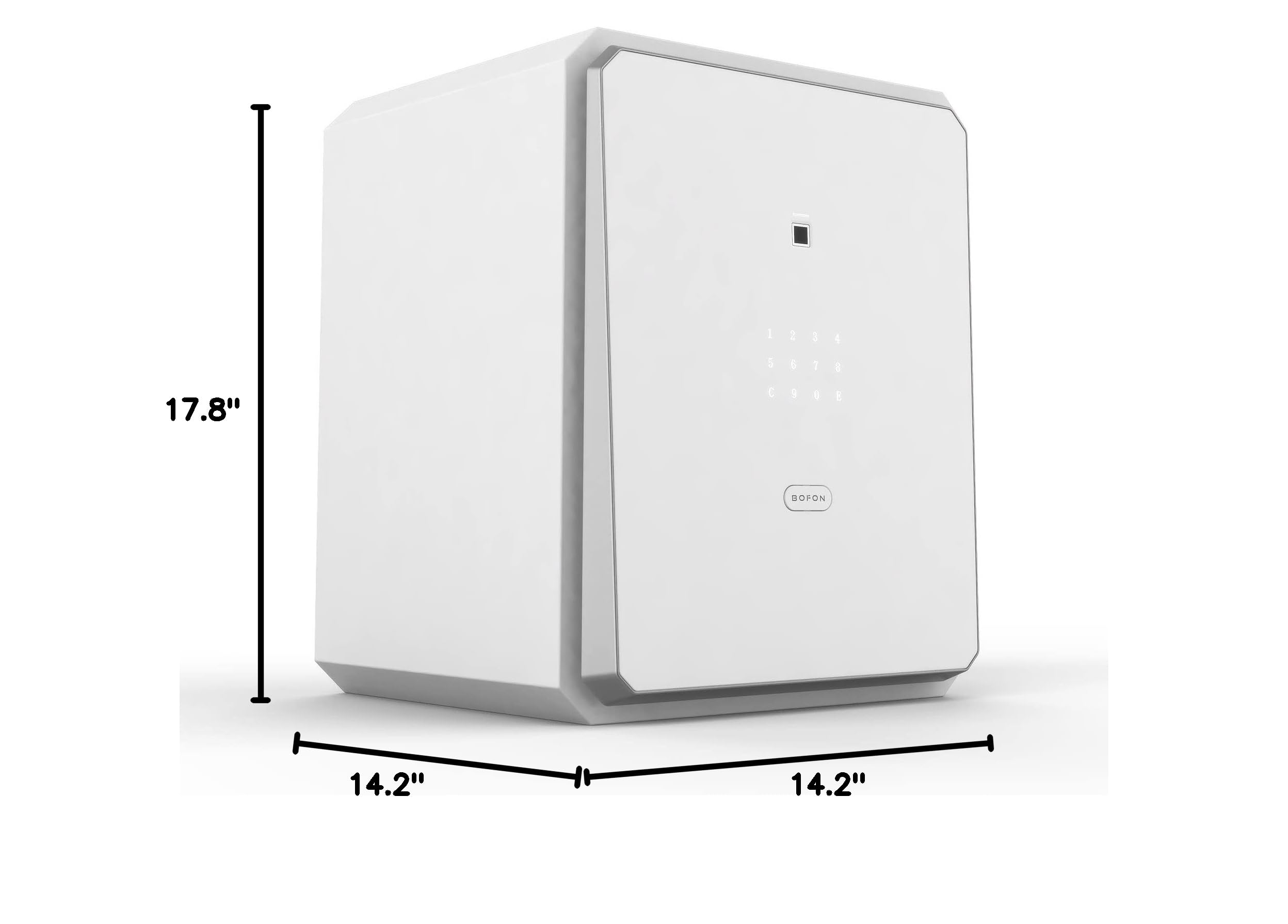 Biometric Fingerprint Safe Box with Key - 2.1 Cubic Feet Home & Office Security Cabinet - Digital Lock Box for Jewelry, Cash, Documents & Valuables - Ideal for Bedroom, Closet or Office Storage