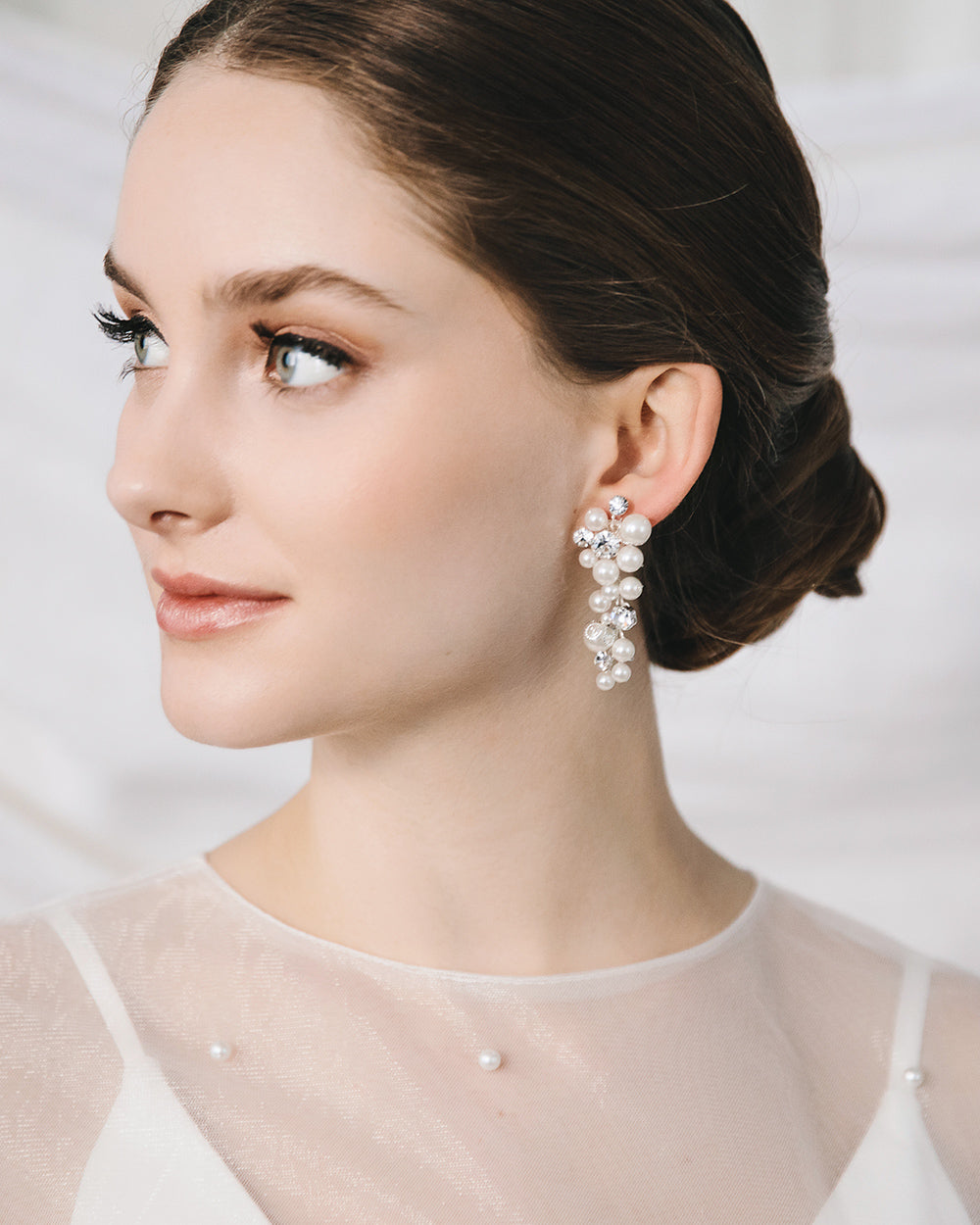 Bianca Pearl Earrings for Women - Elegant White Freshwater Pearl Stud Earrings - Perfect for Weddings, Parties & Everyday Wear