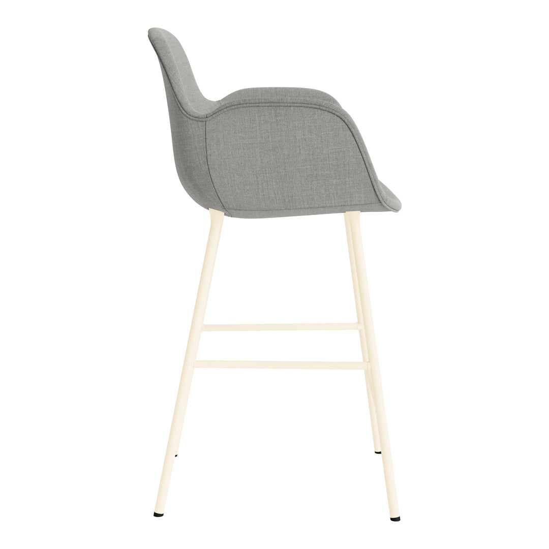Form Counter Armchair - Fully Upholstered Modern Bar Stool for Kitchen Island, Breakfast Nook & Home Bar Seating