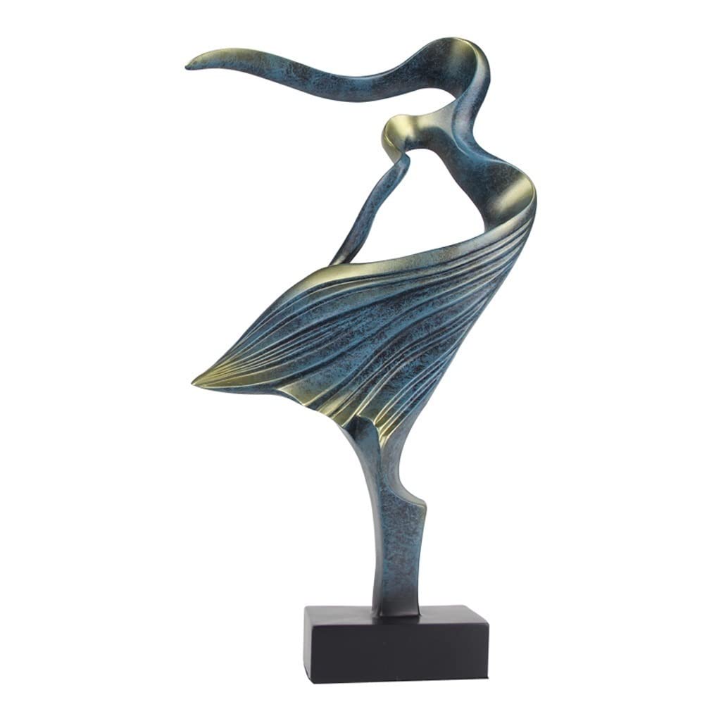Modern Abstract Handmade Statue - Art Deco Home Decor Sculpture for Living Room, TV Cabinet & Shelf Display - Elegant Character Ornament for Interior Design (Color A)