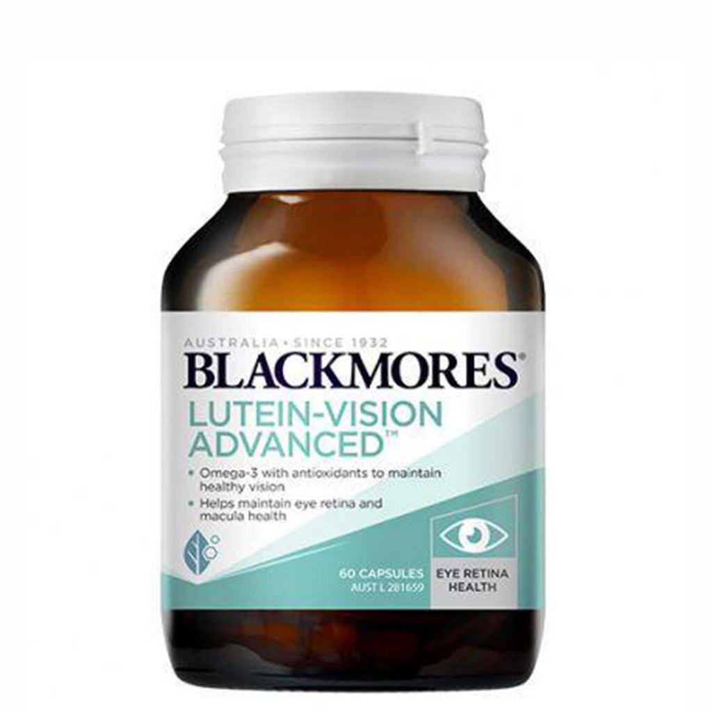 Blackmores Lutein Vision Advanced Eye Support Supplement with Lutein & Zeaxanthin - Supports Healthy Vision & Eye Comfort for Digital Screen Users & Gamers