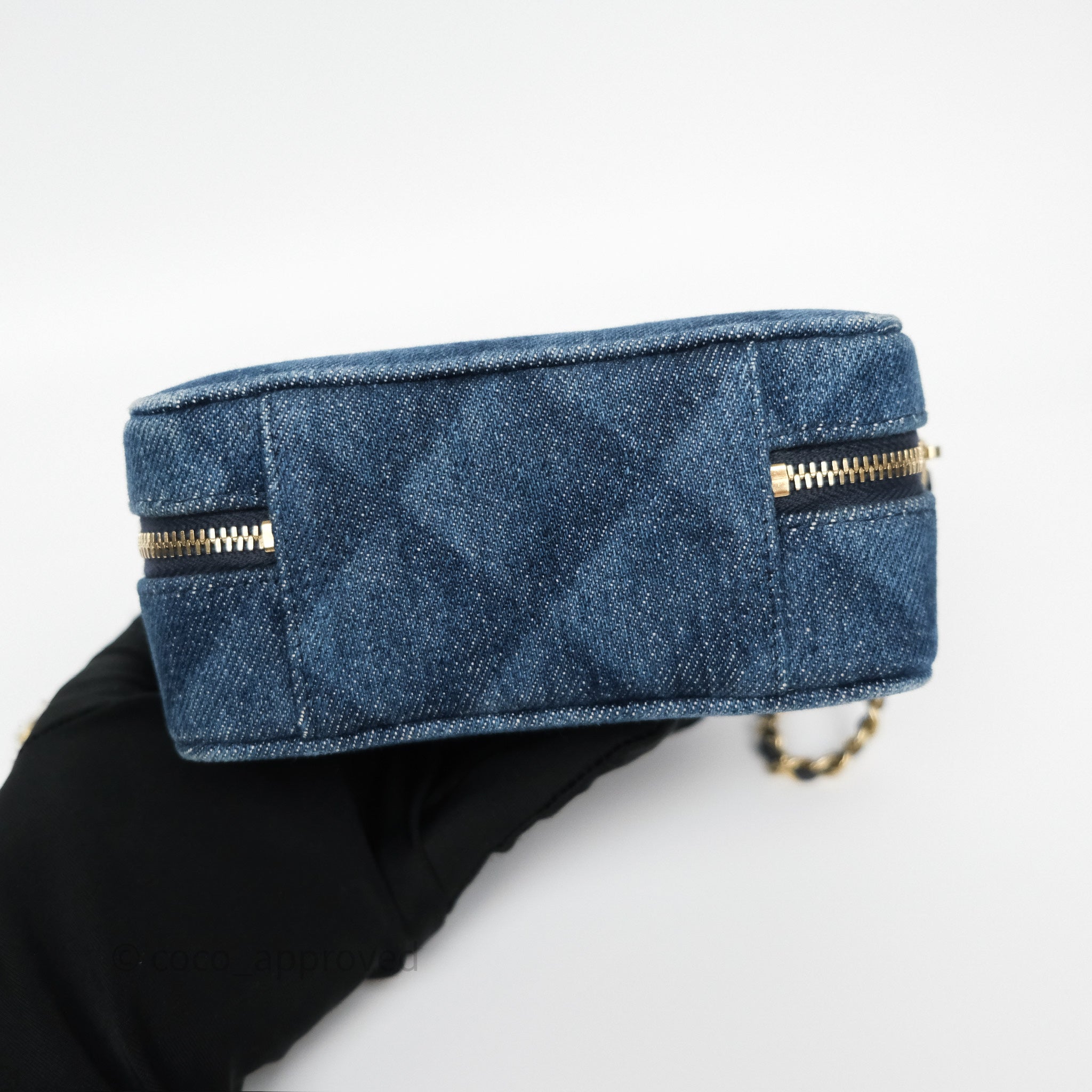 Chanel Quilted Denim Camera Bag with Gold Hardware - Perfect for Everyday Use & Special Occasions