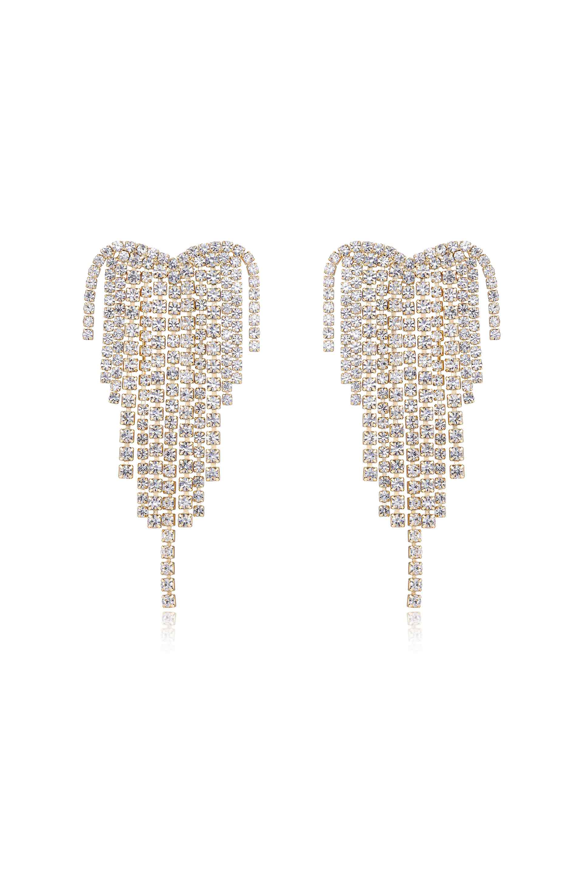 Gala Crystal Fringe Earrings for Women - Elegant Dangling Beaded Party Jewelry - Perfect for Weddings, Prom, Evening Events & Special Occasions