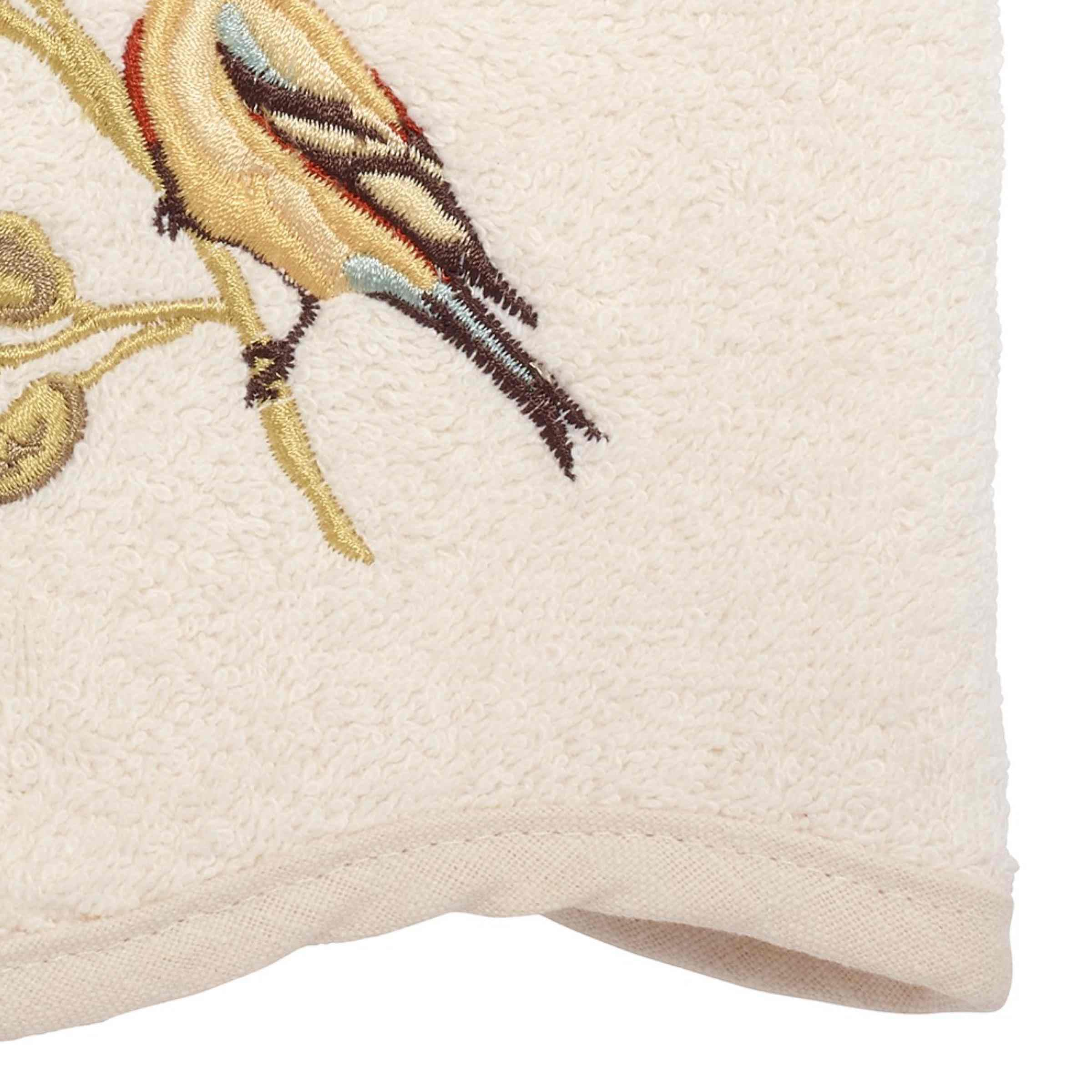 Avanti Linens Premium Cotton Hand Towel - Super Soft & Highly Absorbent Bath Towel (Songbirds Collection) - Ivory - Perfect for Bathroom, Kitchen & Guest Use