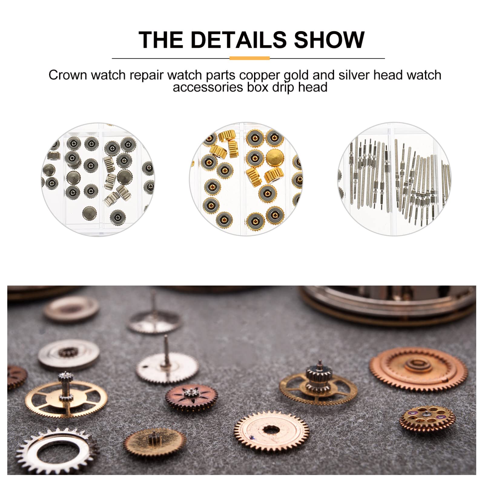 **Premium Watch Repair Kit - 1 Box Watch Crown & Stem Replacement Parts - Essential Watch Repair Tools for DIY Watchmakers & Professionals - Perfect for Watch Restoration & Maintenance**