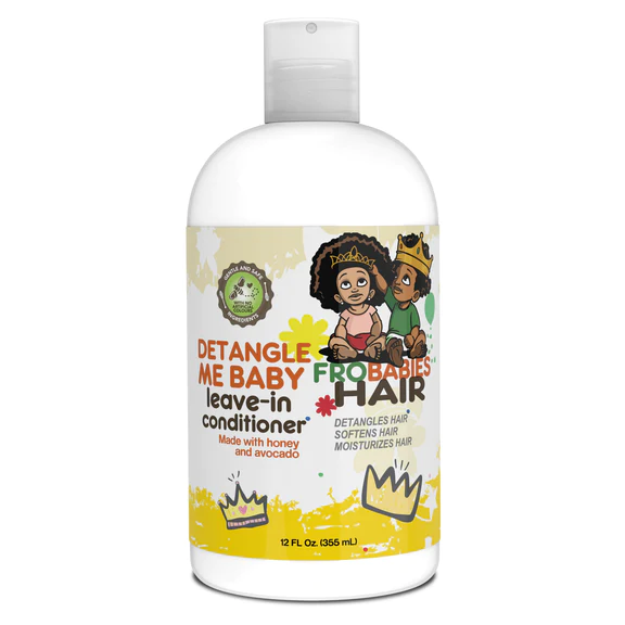 FRO BABIES Leave-In Conditioner for Kids - Detangling & Moisturizing Hair Treatment - Safe for All Hair Types - Perfect for Daily Use, After Swimming, or Before Styling