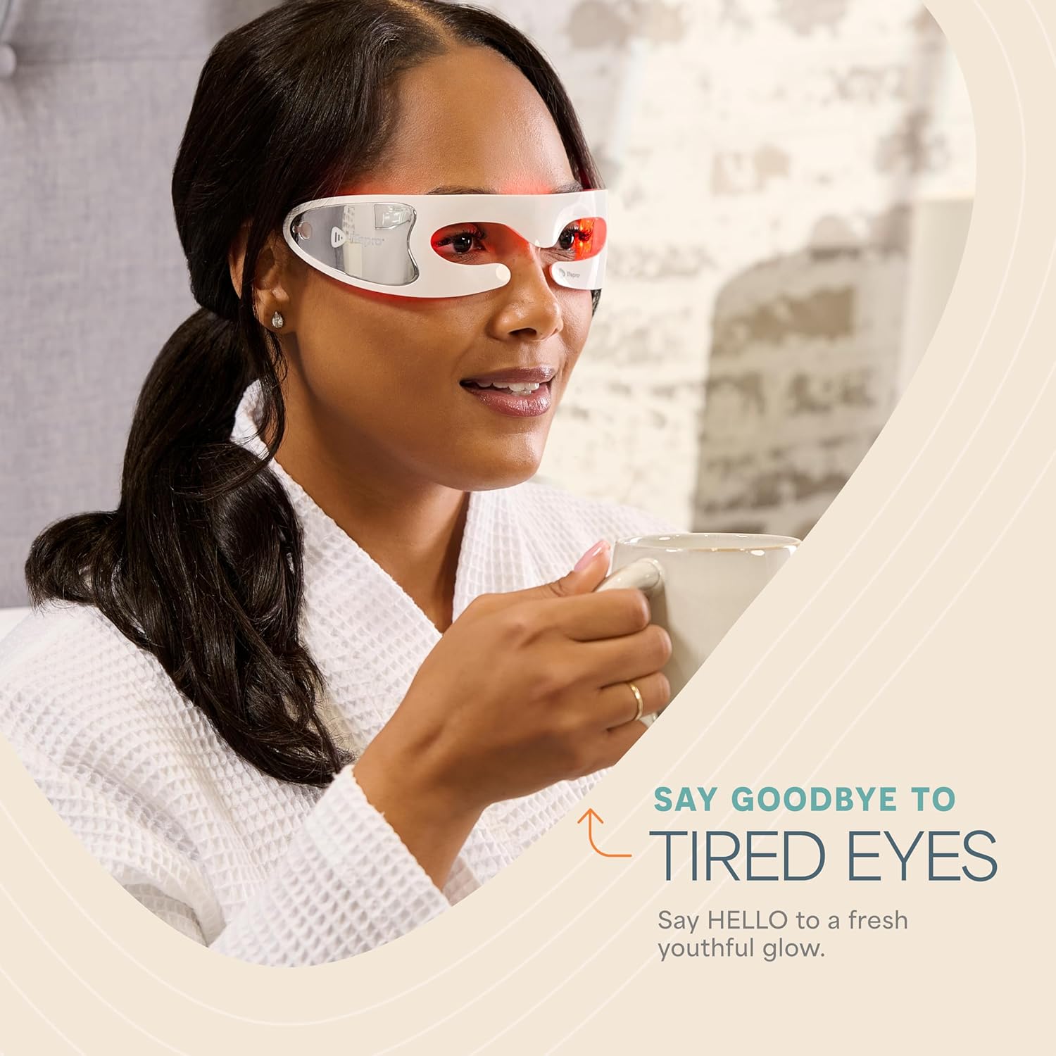 Rejuvaglow Red Light Therapy Eye Mask for Dark Circles & Wrinkles - Anti-Aging Eye Treatment for Puffy Eyes & Fine Lines - Perfect for Home Spa & Skincare Routine