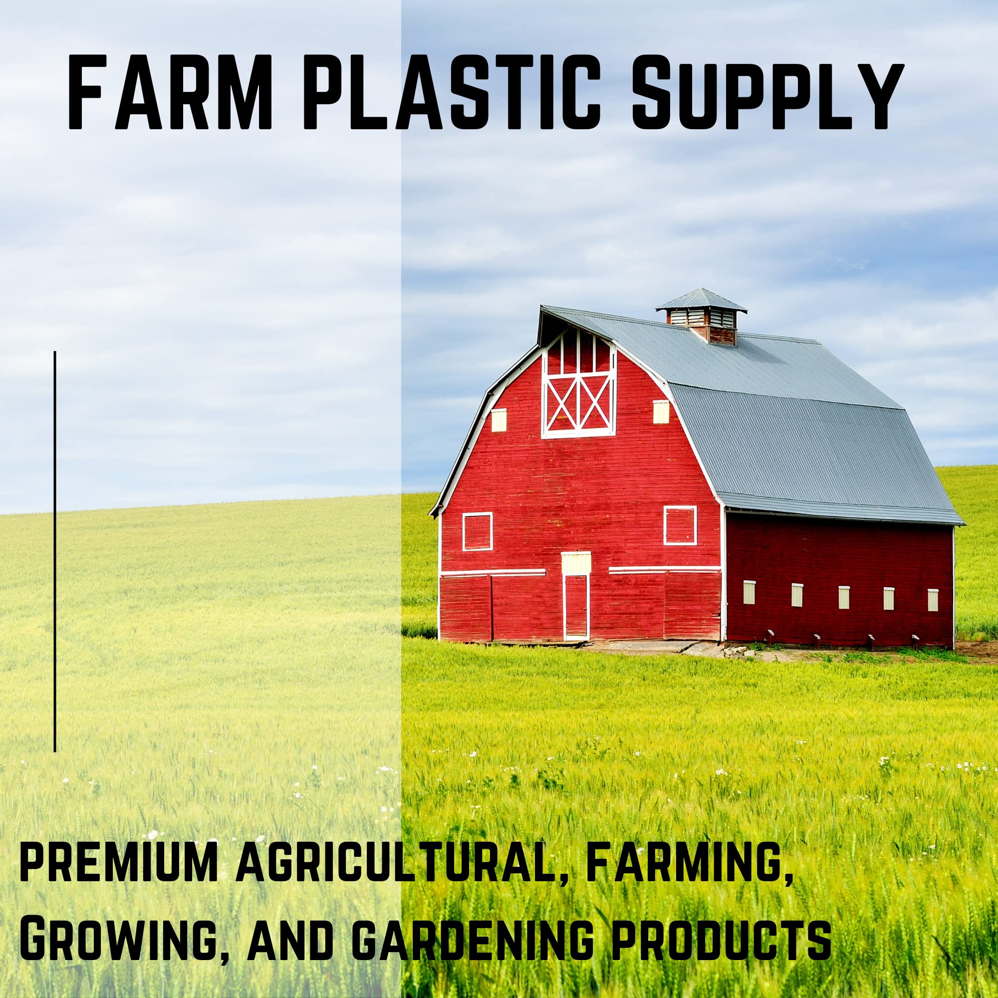 2.4 Mil White Plastic Sheeting - Heavy Duty Greenhouse Film, Overwintering Cover, Durable Agricultural Plastic (42' x 50') - Perfect for Winter Plant Protection, Greenhouse Roofing & Farm Crop Covers
