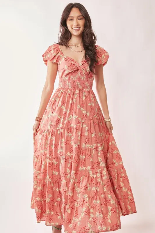Elegant Sweetheart Neckline Textured Tiered Maxi Dress for Women - Perfect for Weddings, Parties & Summer Vacations