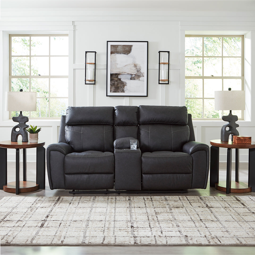 Montacute Reclining Loveseat with Console - Modern Comfort for Small Spaces, Living Room, Home Theater & Apartment Relaxation