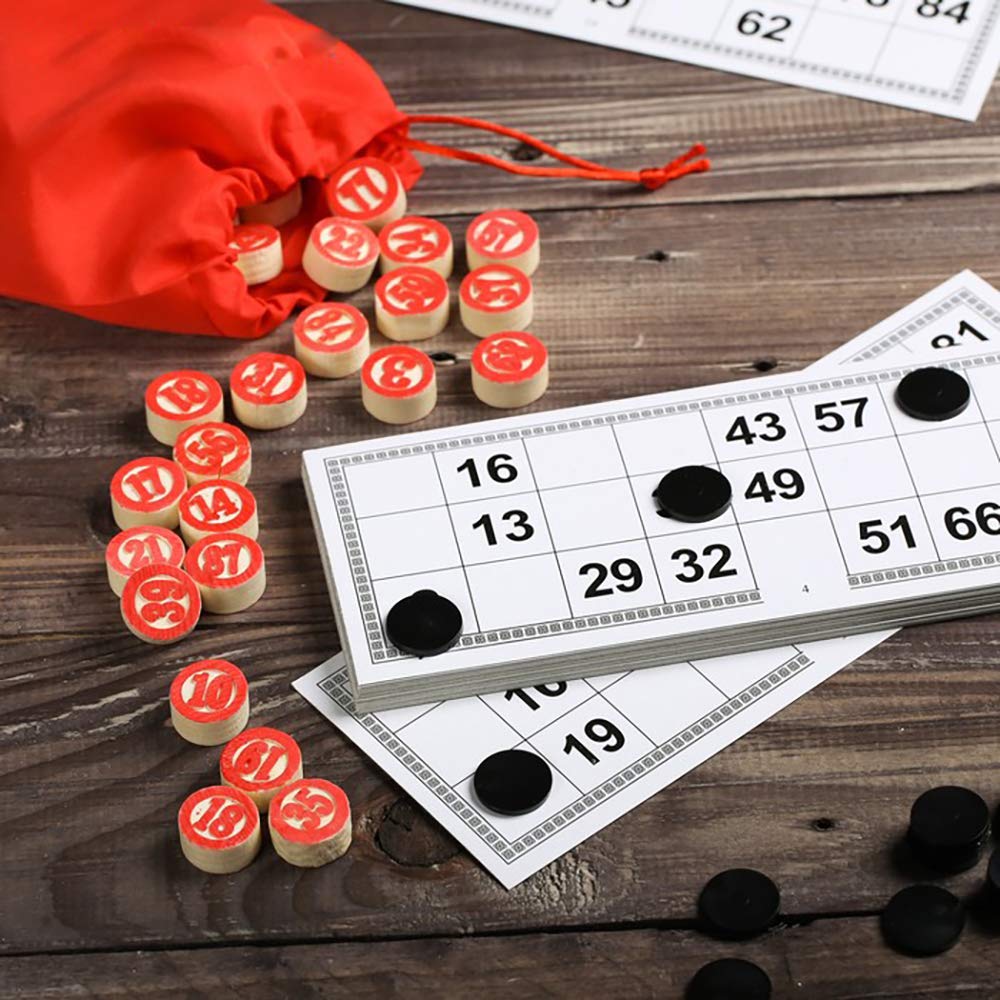 Russian Lotto Game Set - Traditional Wooden Bingo Board Game for Family & Friends | Perfect for Parties, Game Nights & Cultural Learning Activities