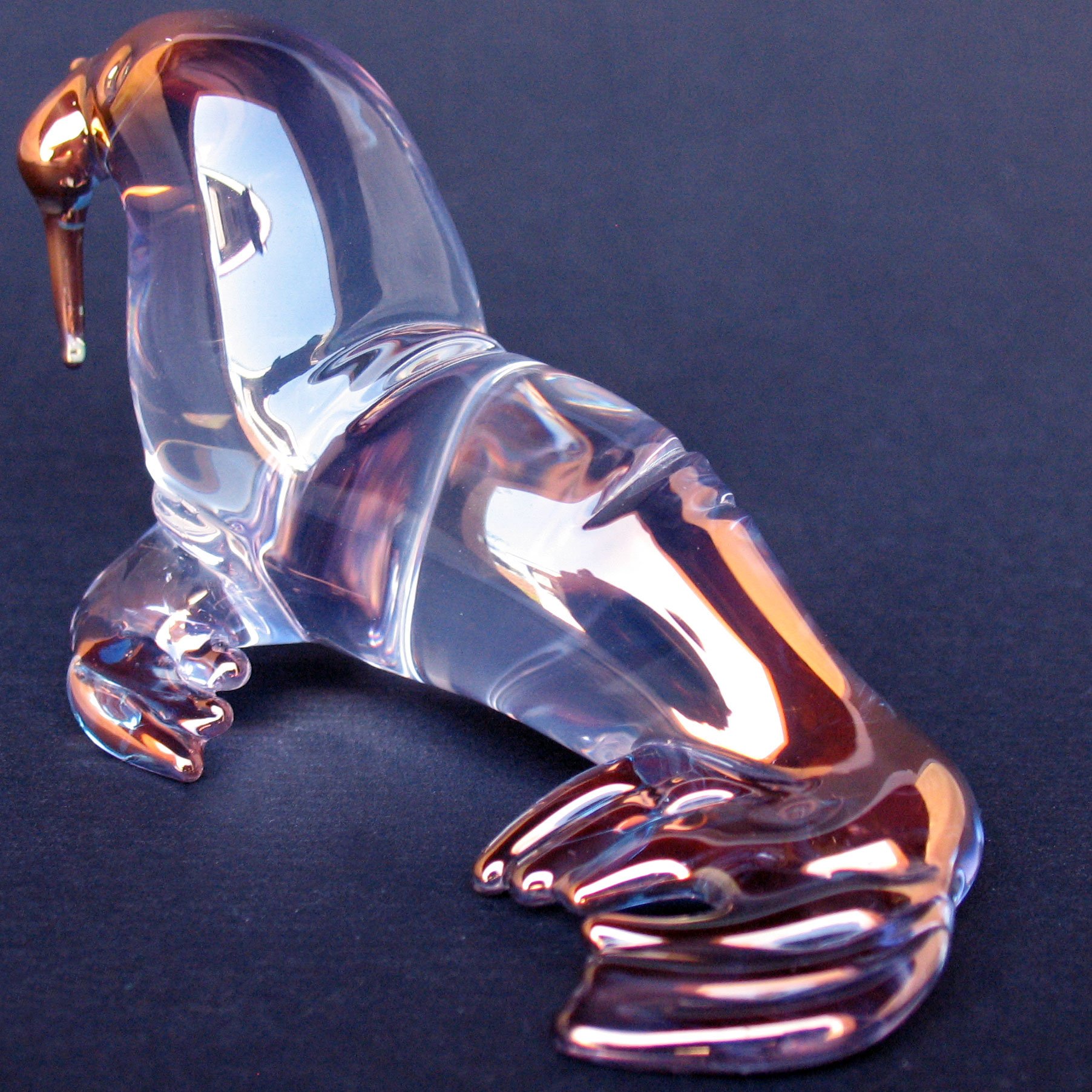 Hand Blown Glass Walrus Figurine - Unique Artisan Home Decor | Perfect for Shelf Displays, Gift Giving & Coastal Themed Decorations